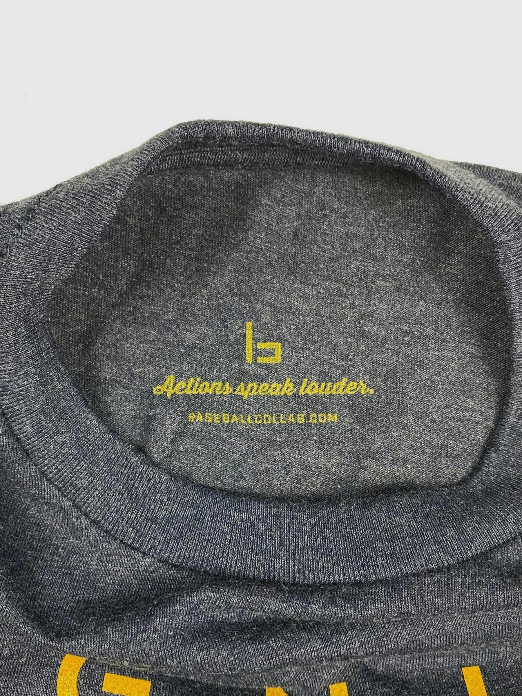 logo stictched into inside of shirt neck