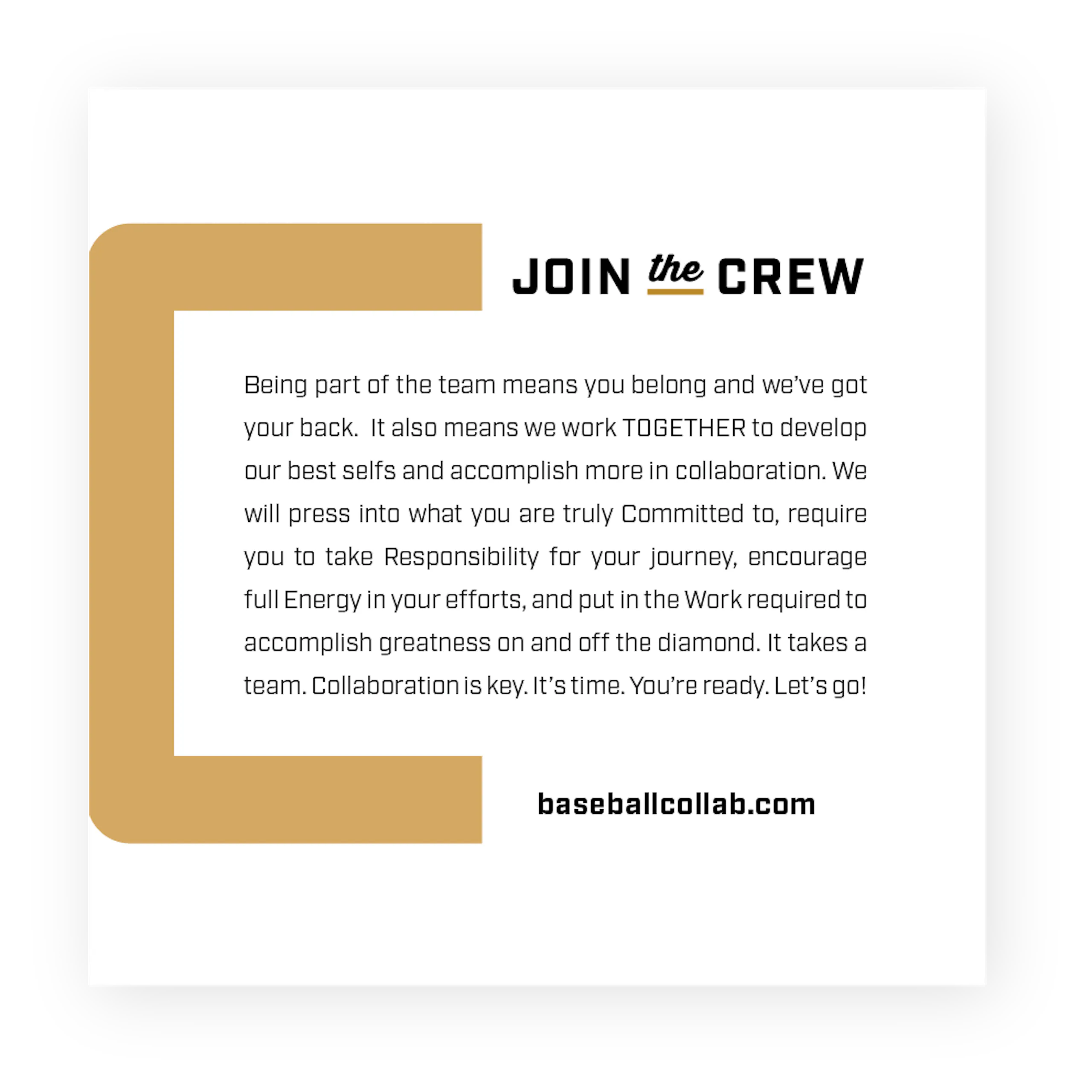 Join the Crew page