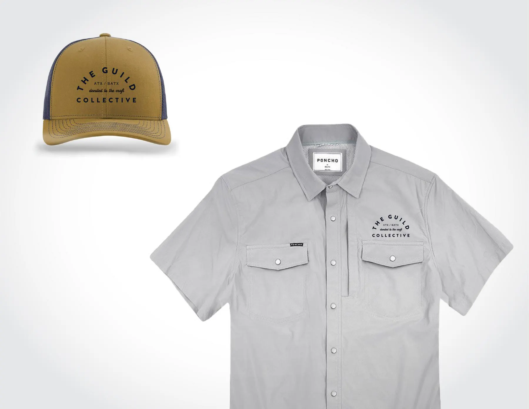 guild hat and shirt grey