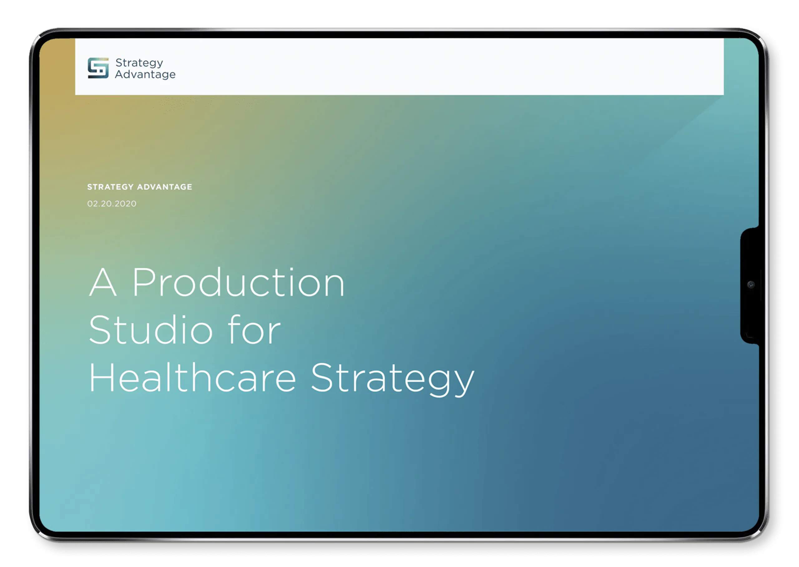 ipad with presentation