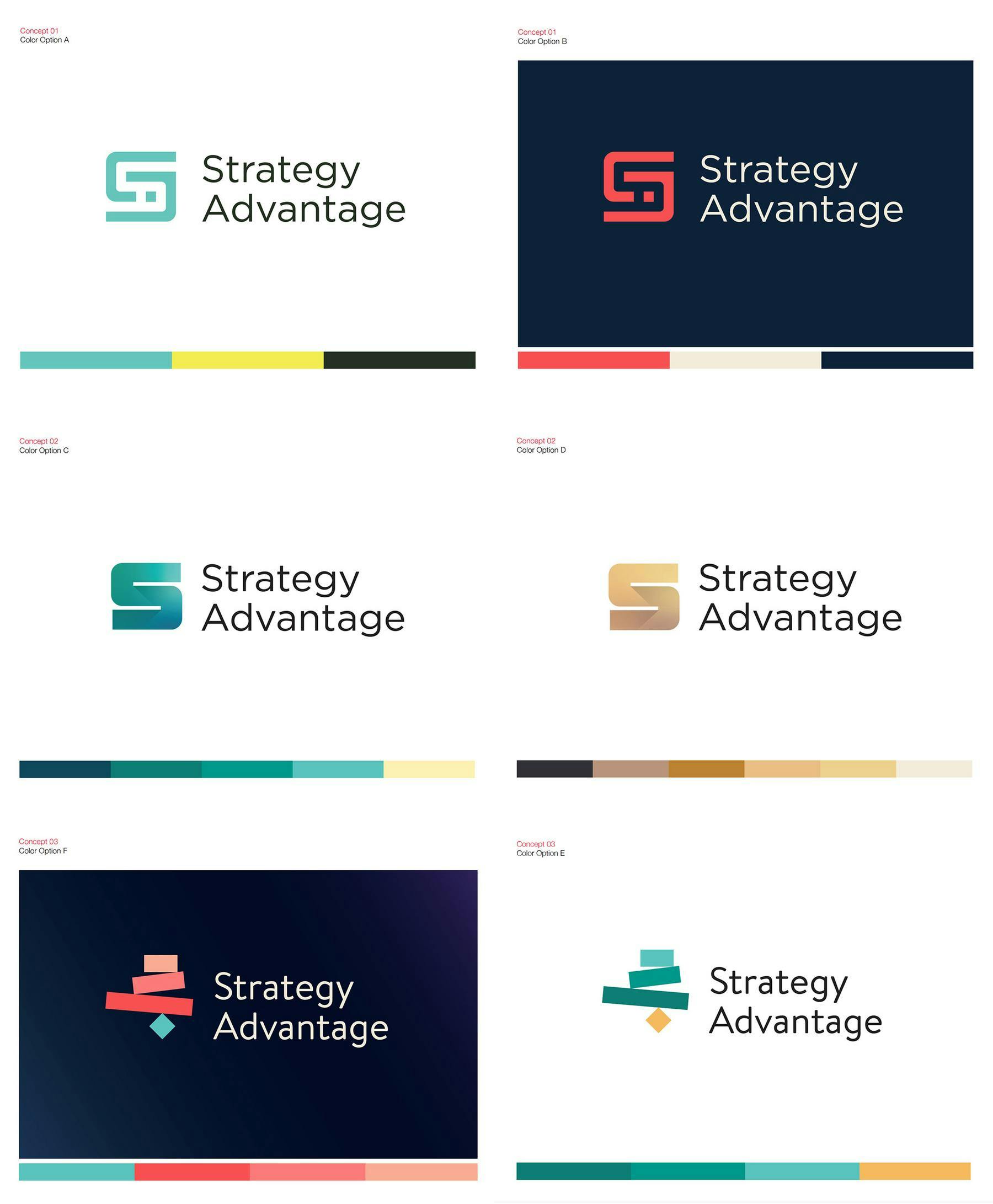 refined marks in different color schemes