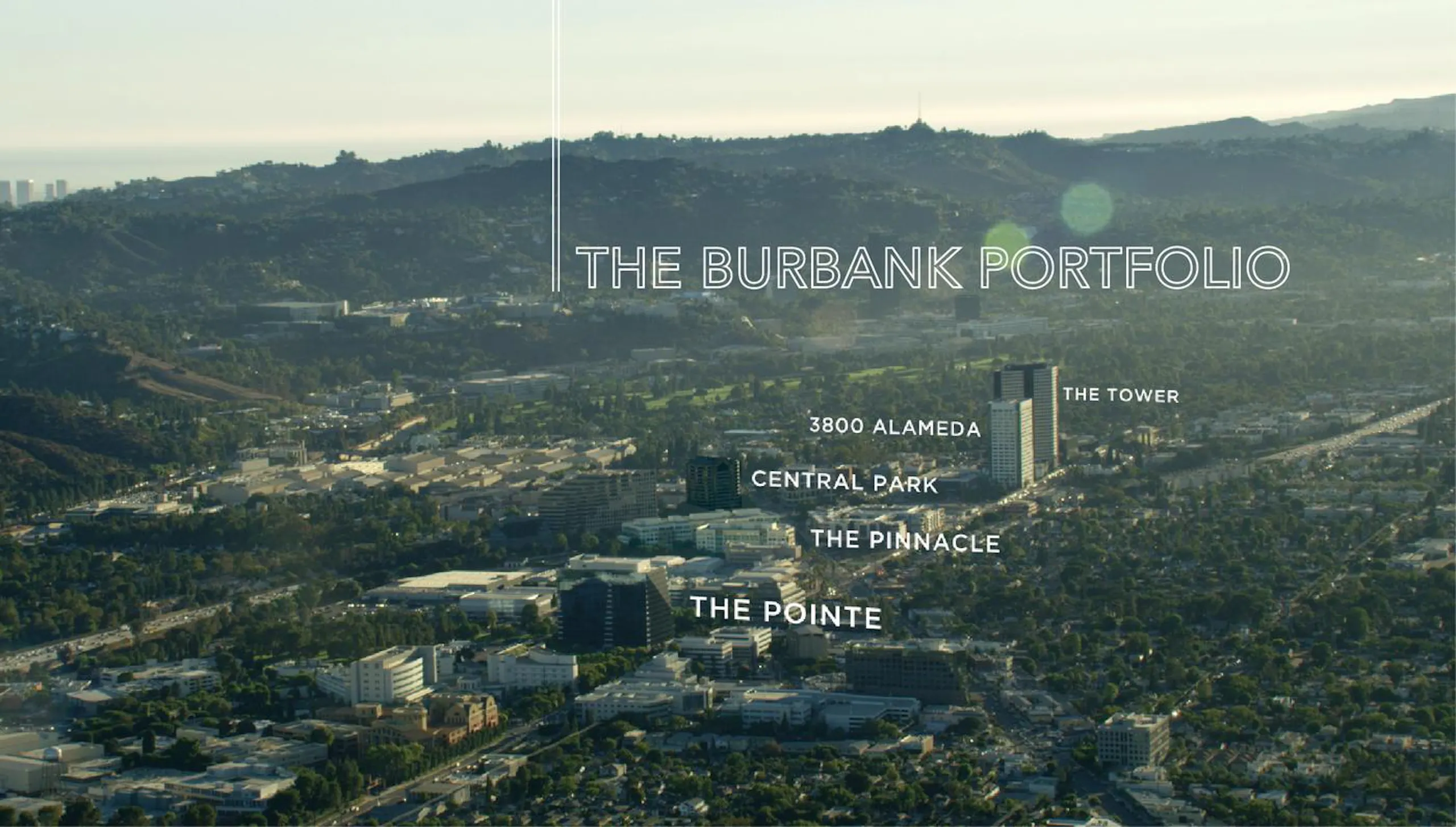 burbank overlook with "the burbank portfolio" and buildings labeled