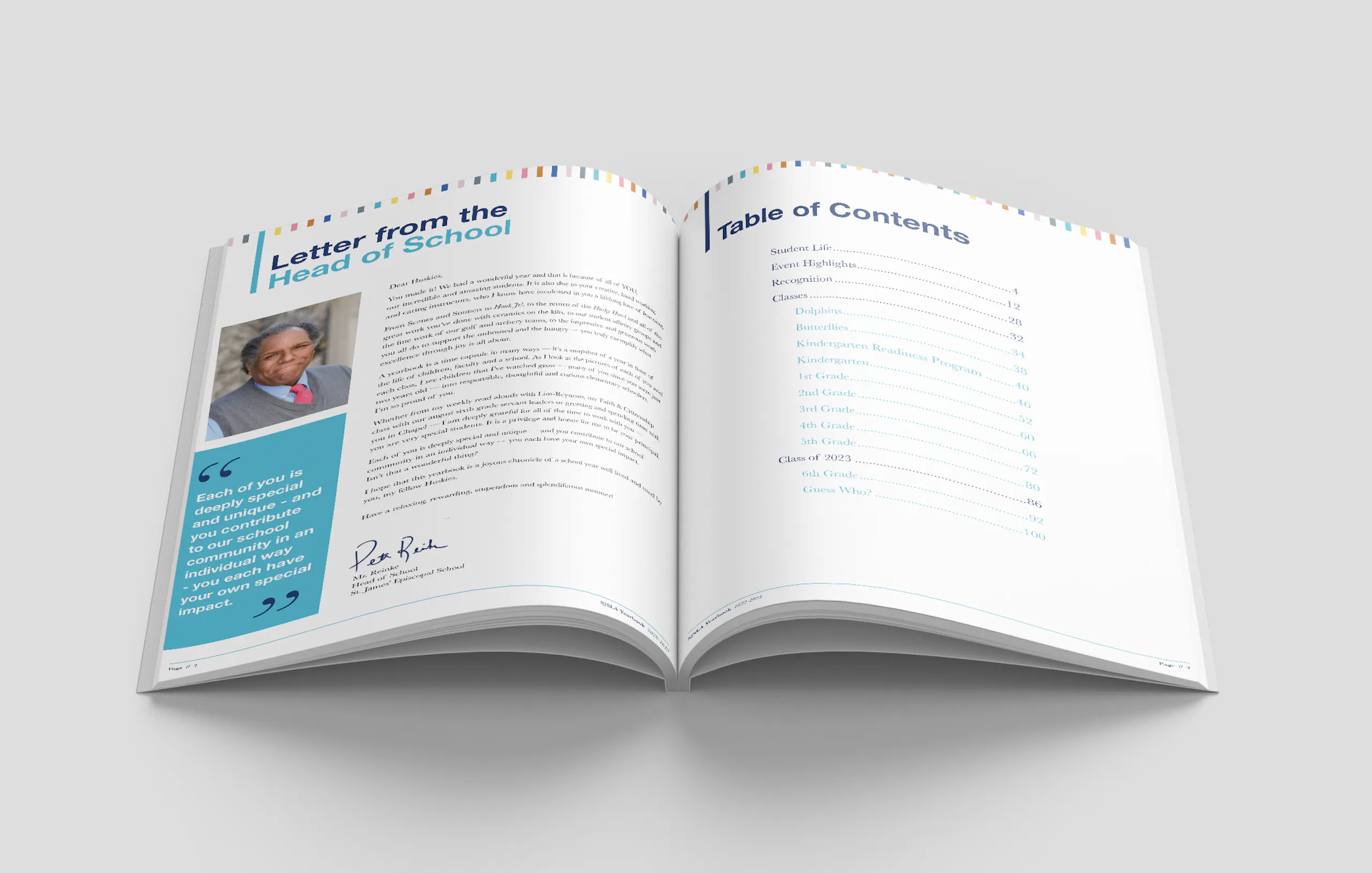 spreads yearbook