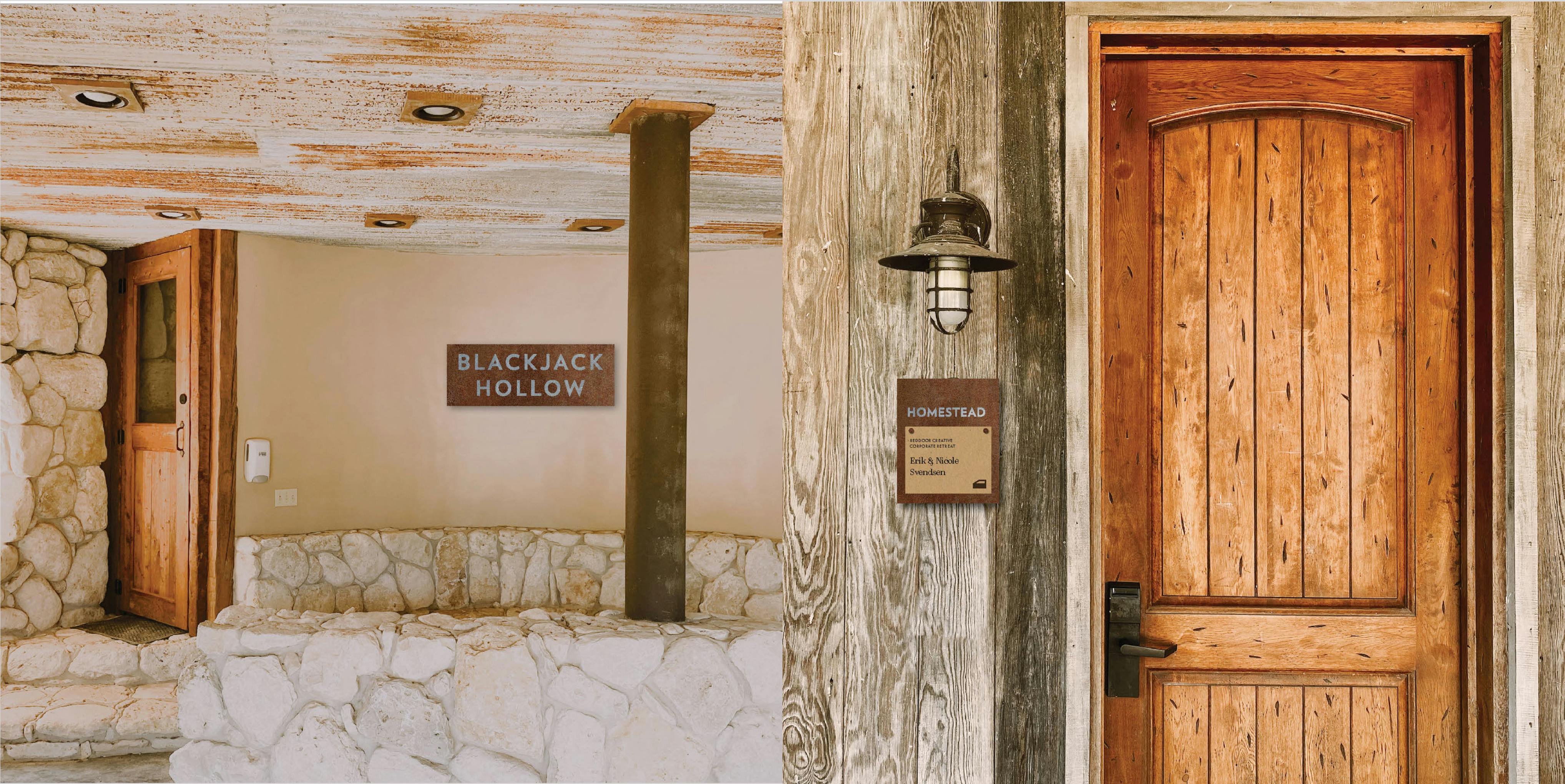 door with new sign
