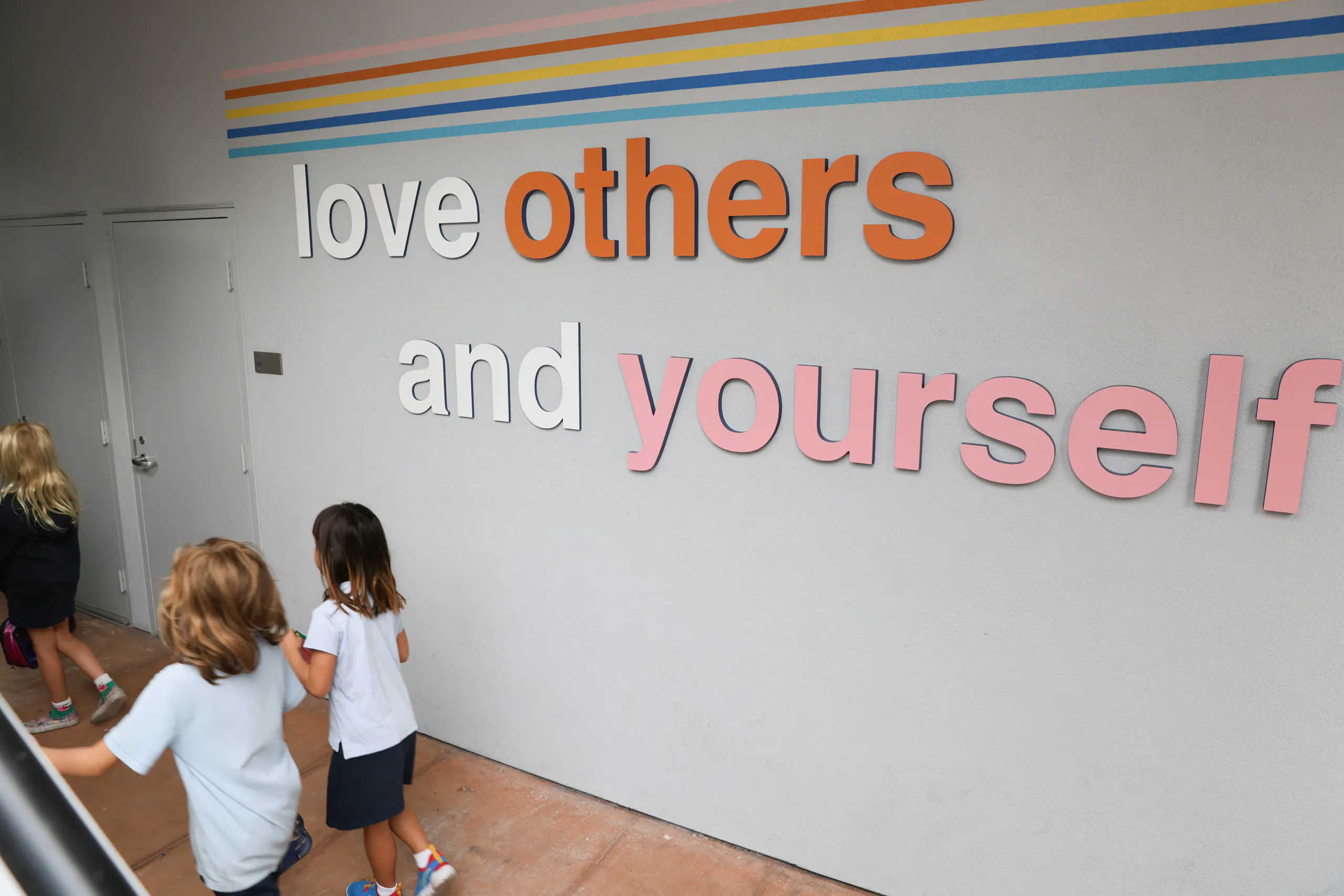 love others and yourself wall sign