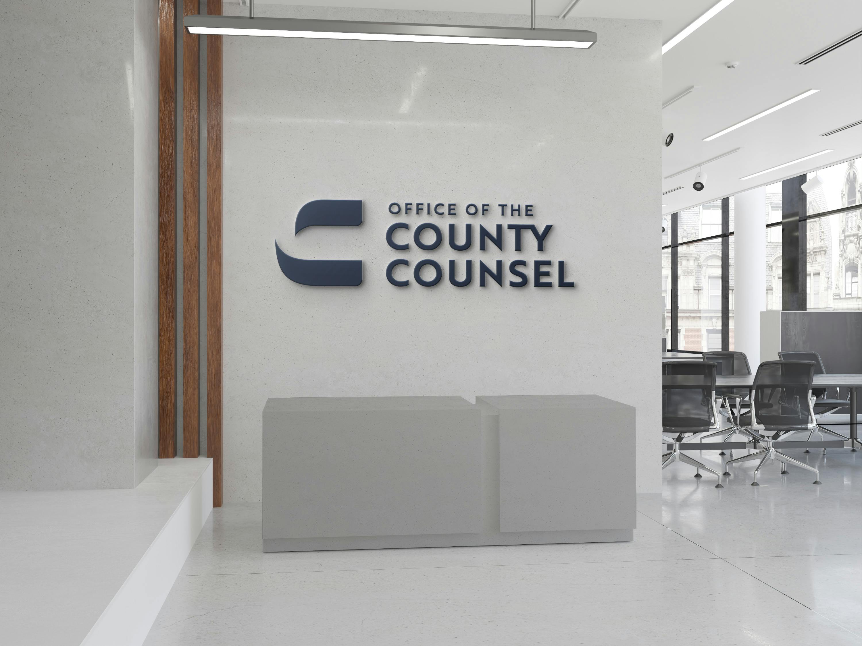 interior office sign with logo