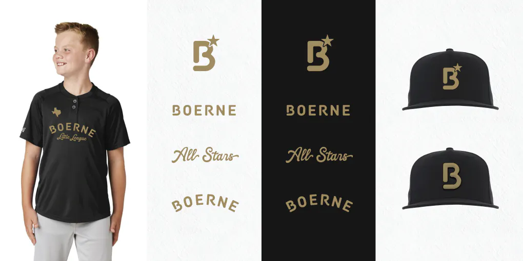 dark and light branding with hat and shirt
