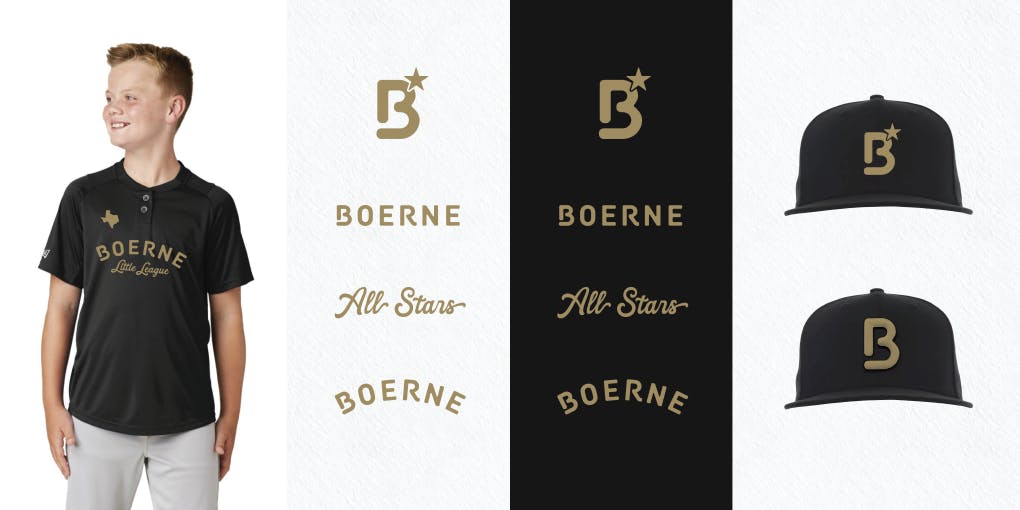 dark and light branding with hat and shirt