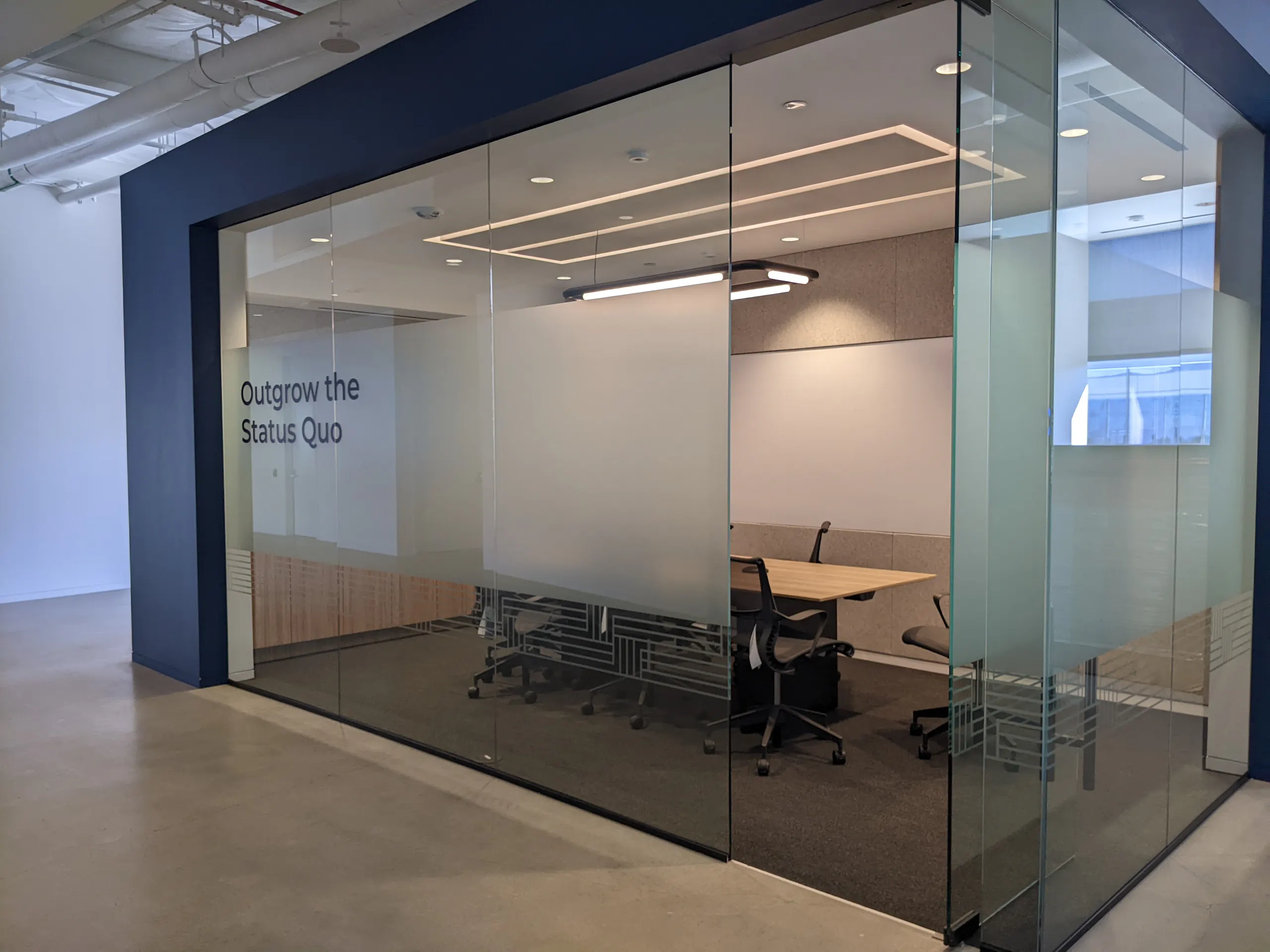 glass office unfrosted