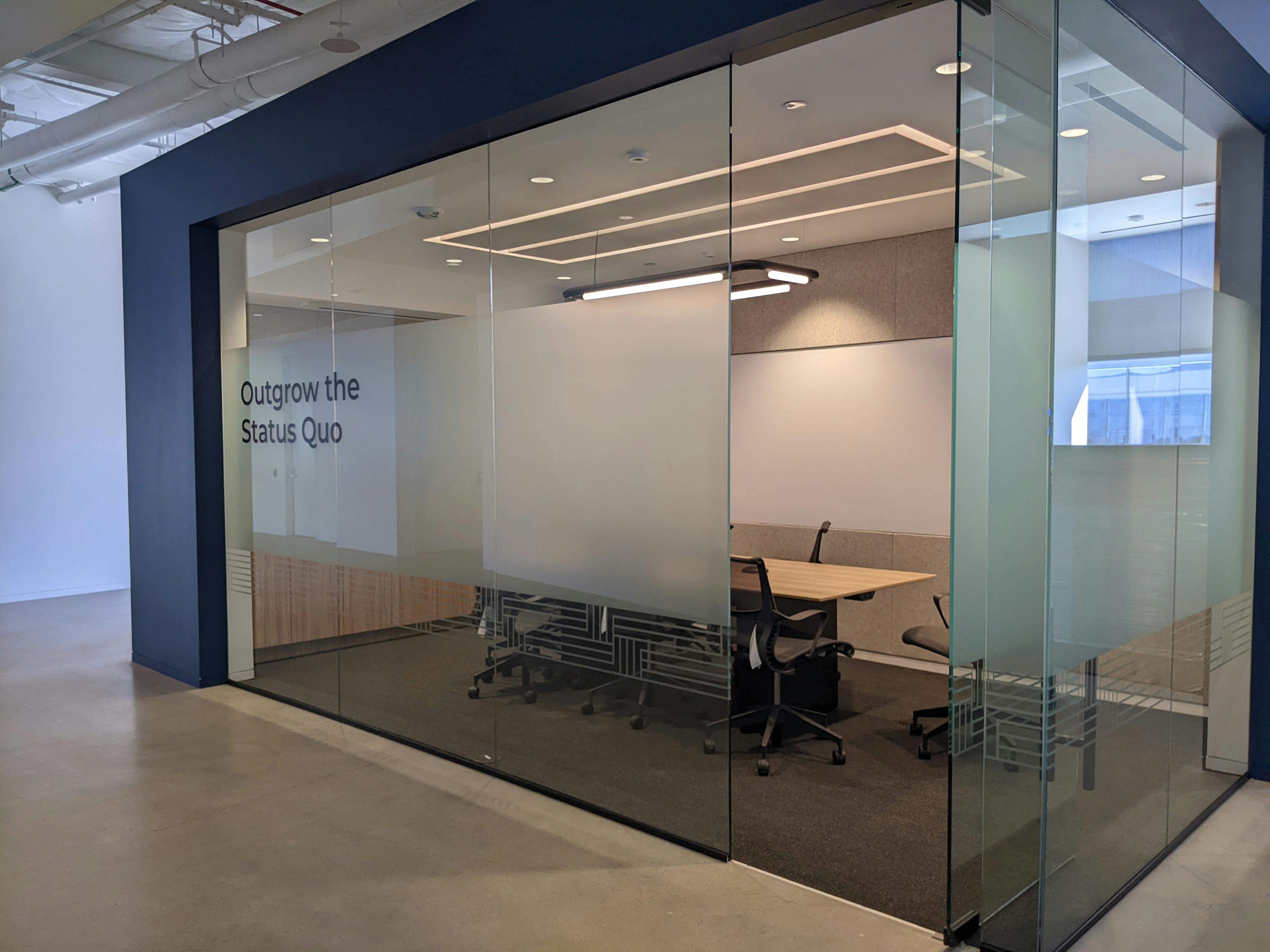 glass office unfrosted