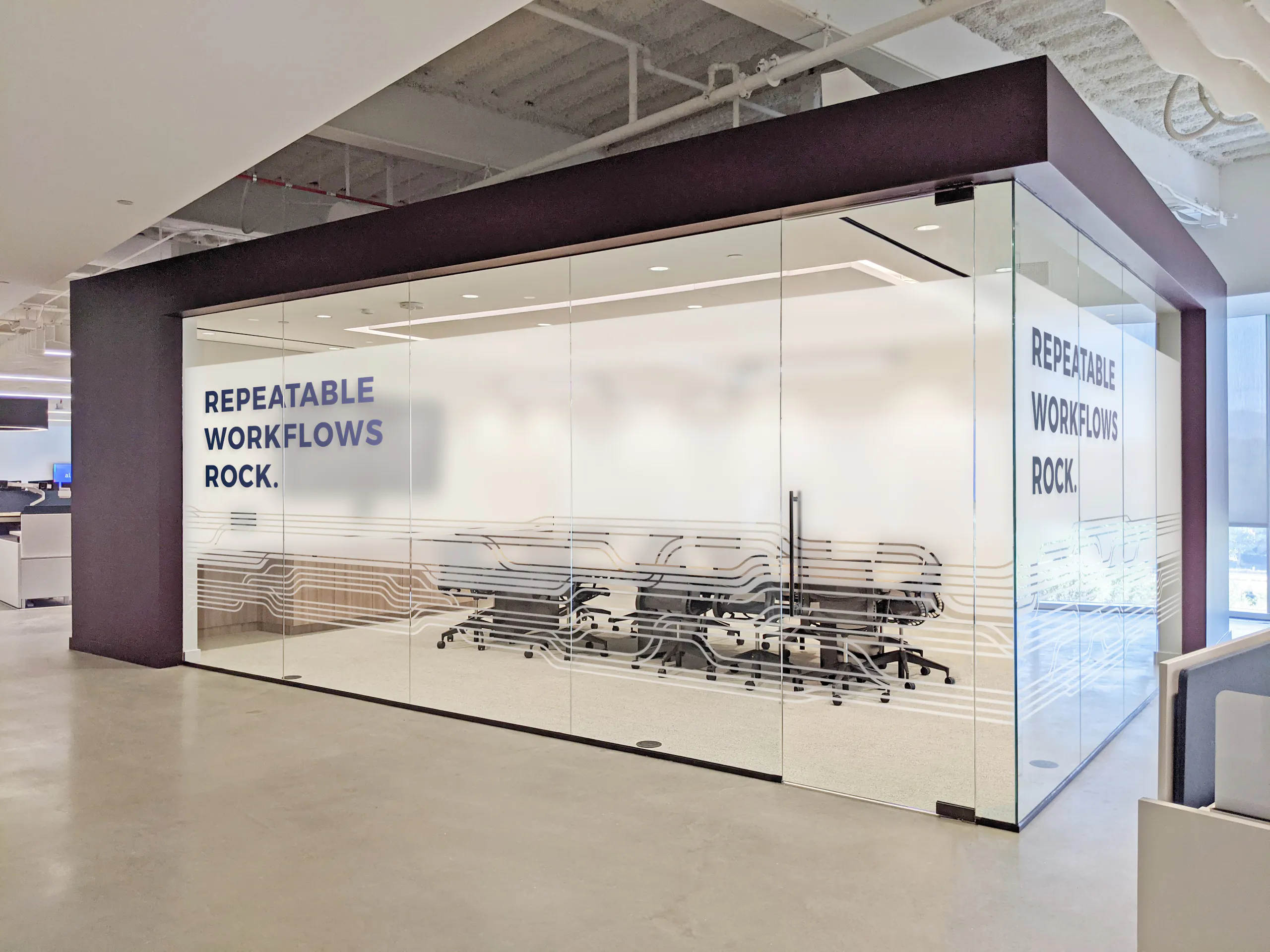 glass office frosted