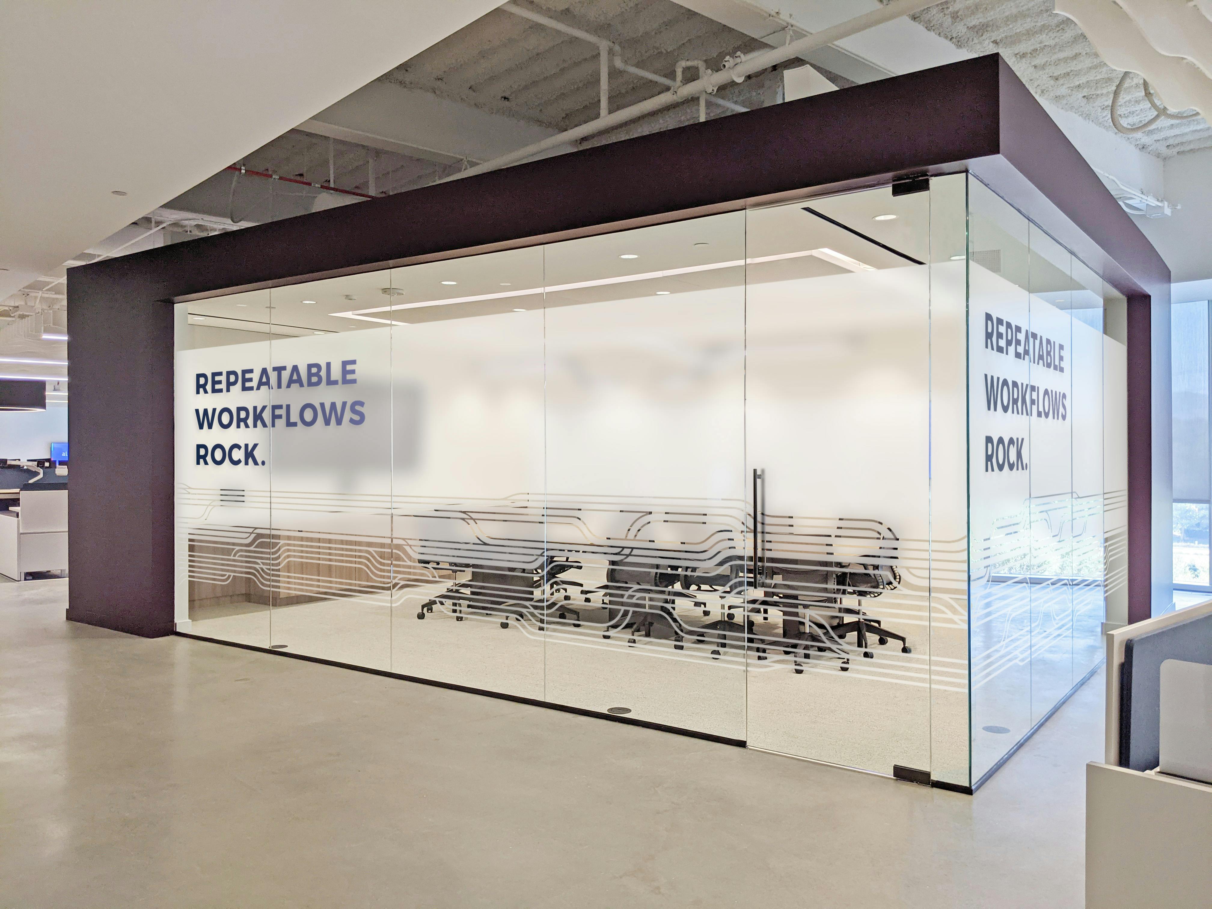glass office frosted