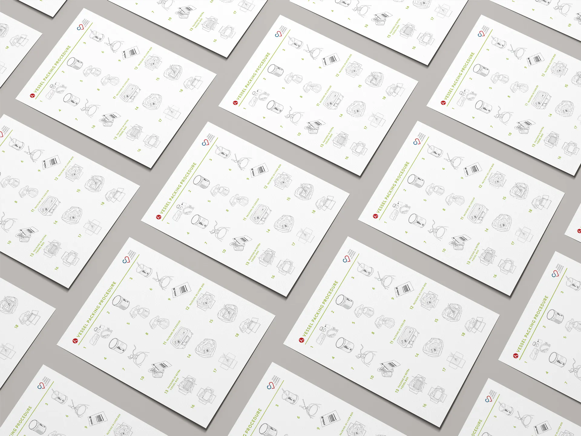 many many sheets of the procedure