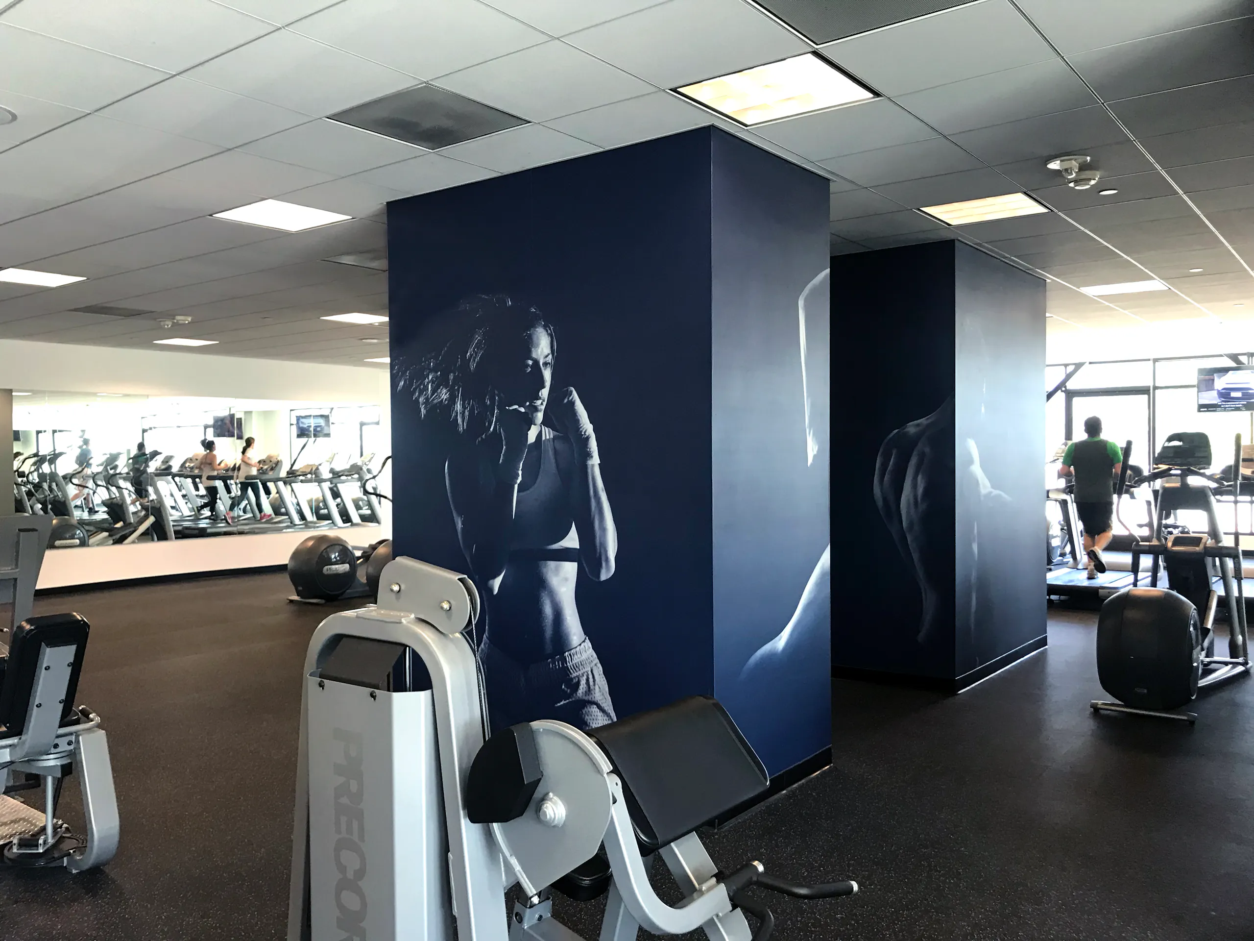 posters in gym area