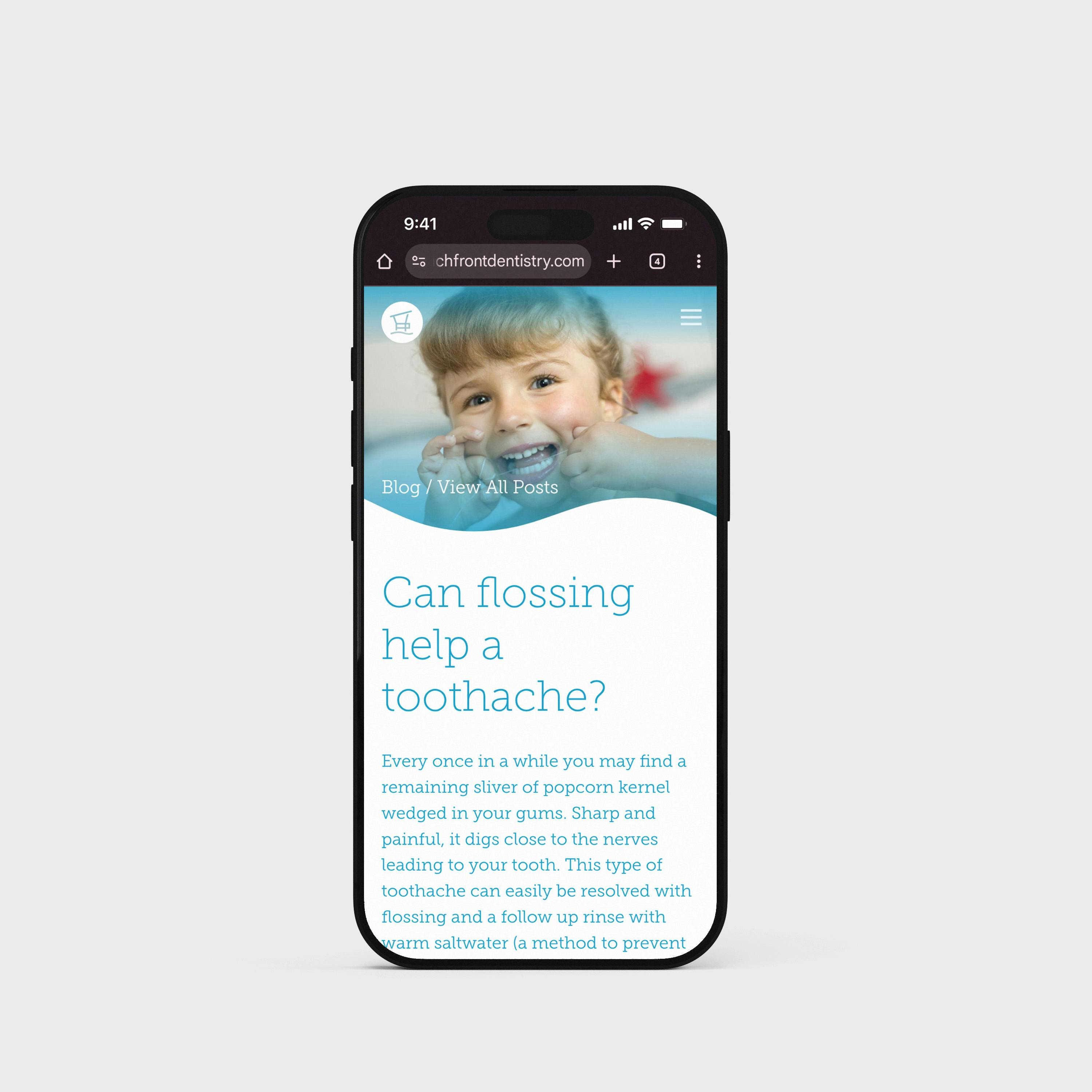 website on iphone
