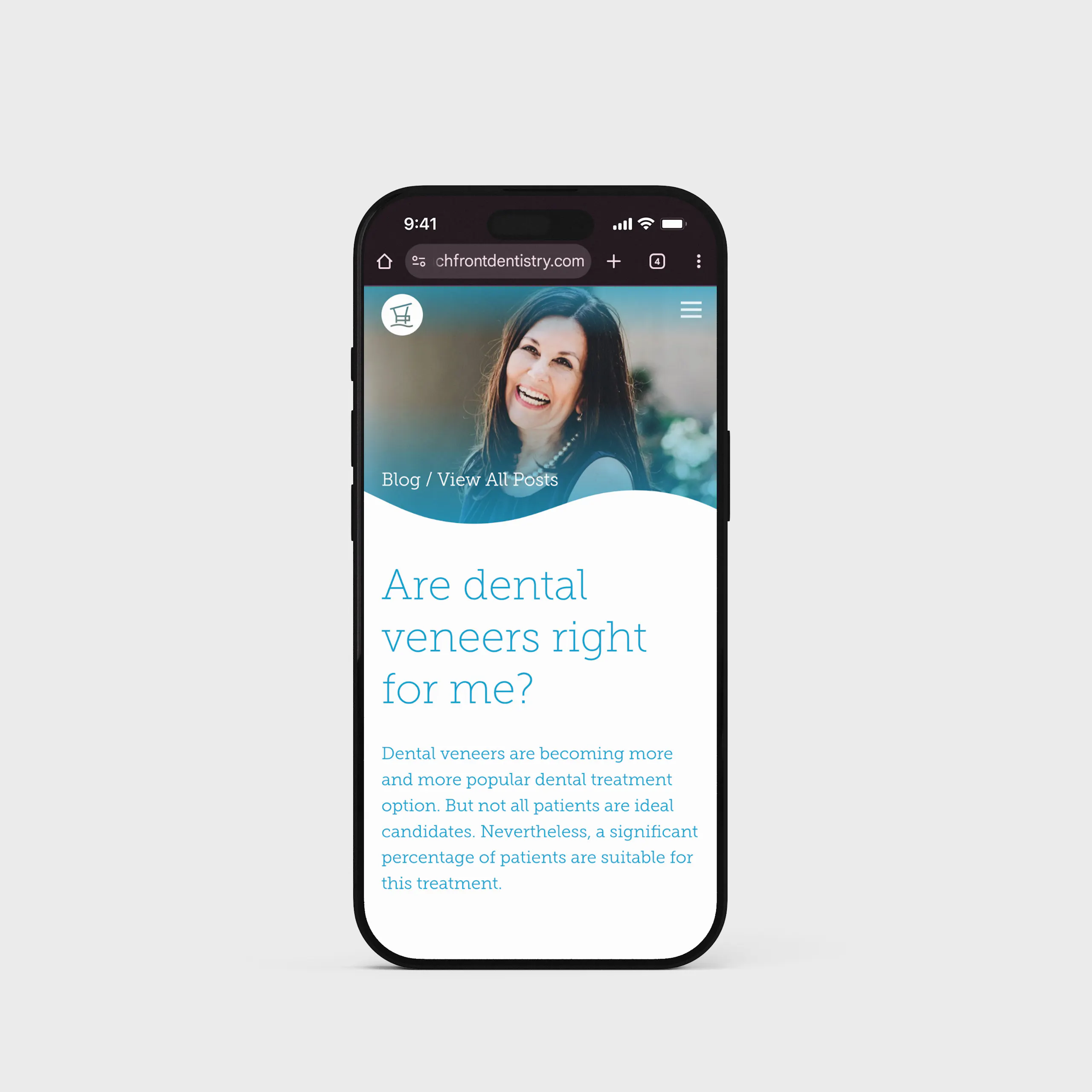 website on iphone