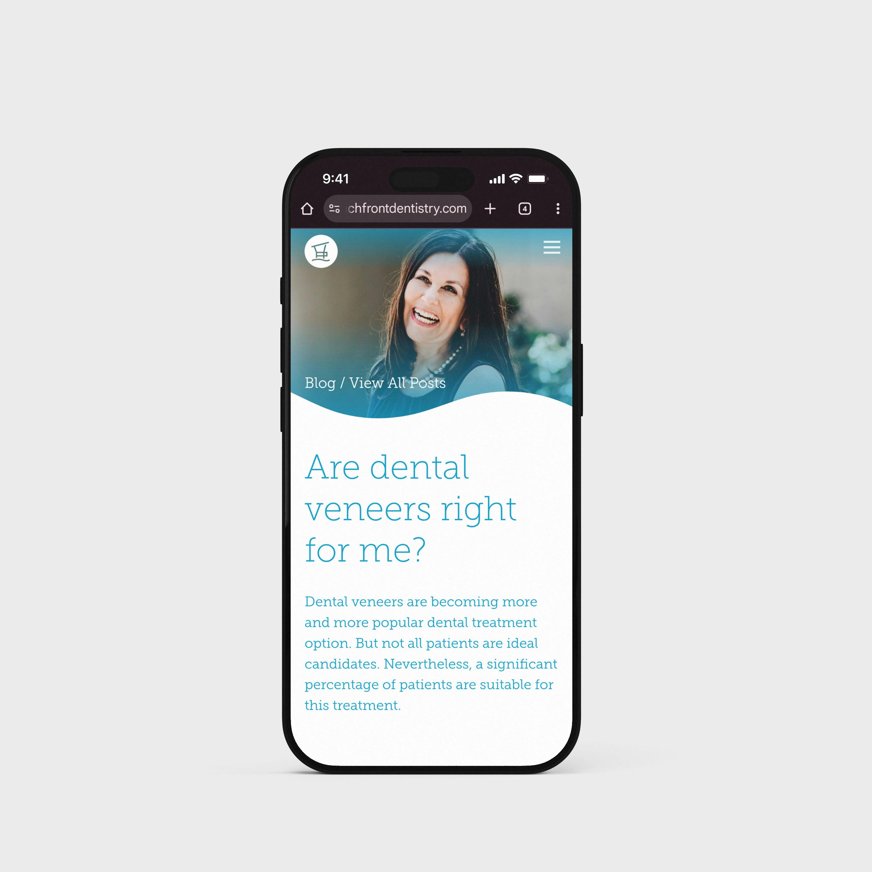 website on iphone