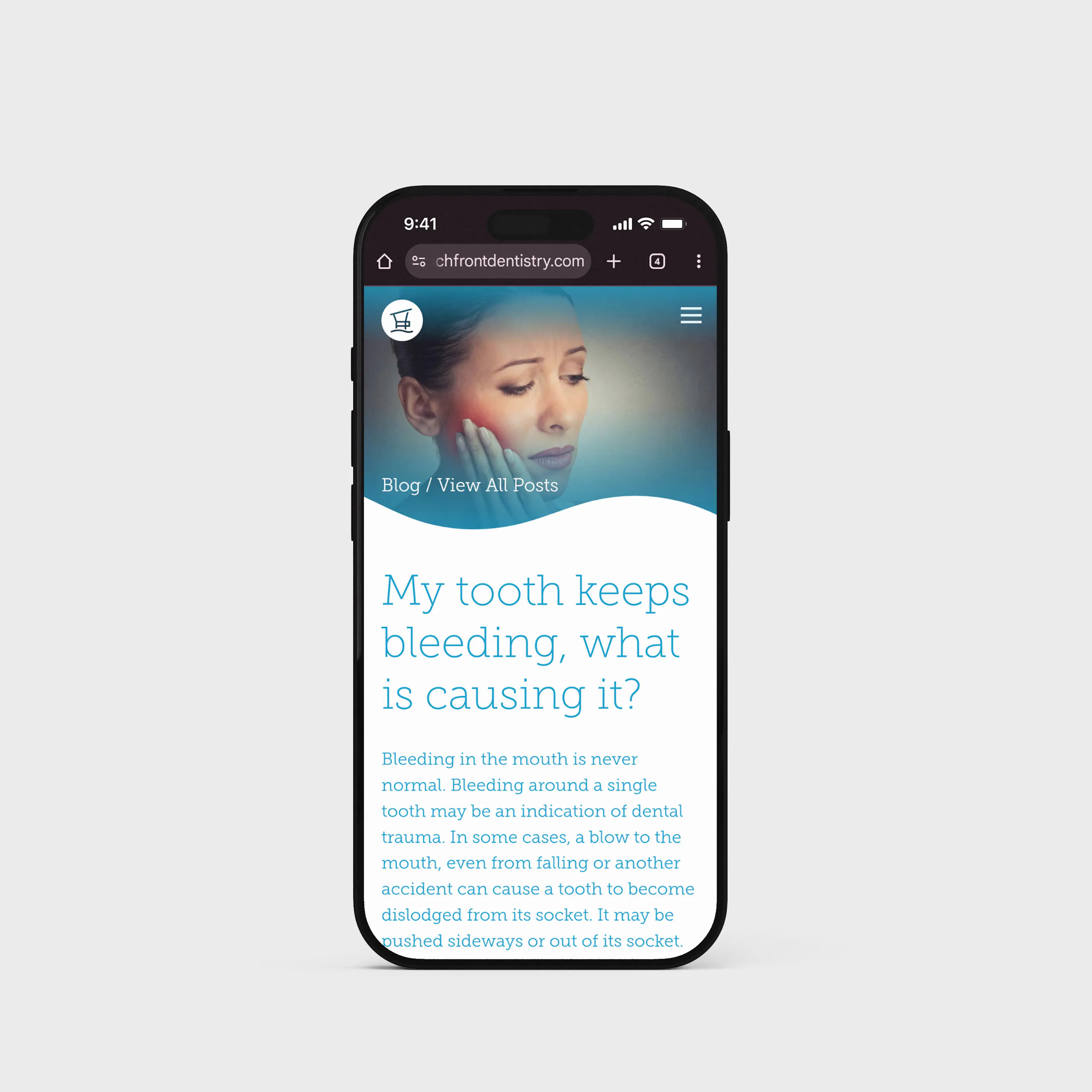 website on iphone