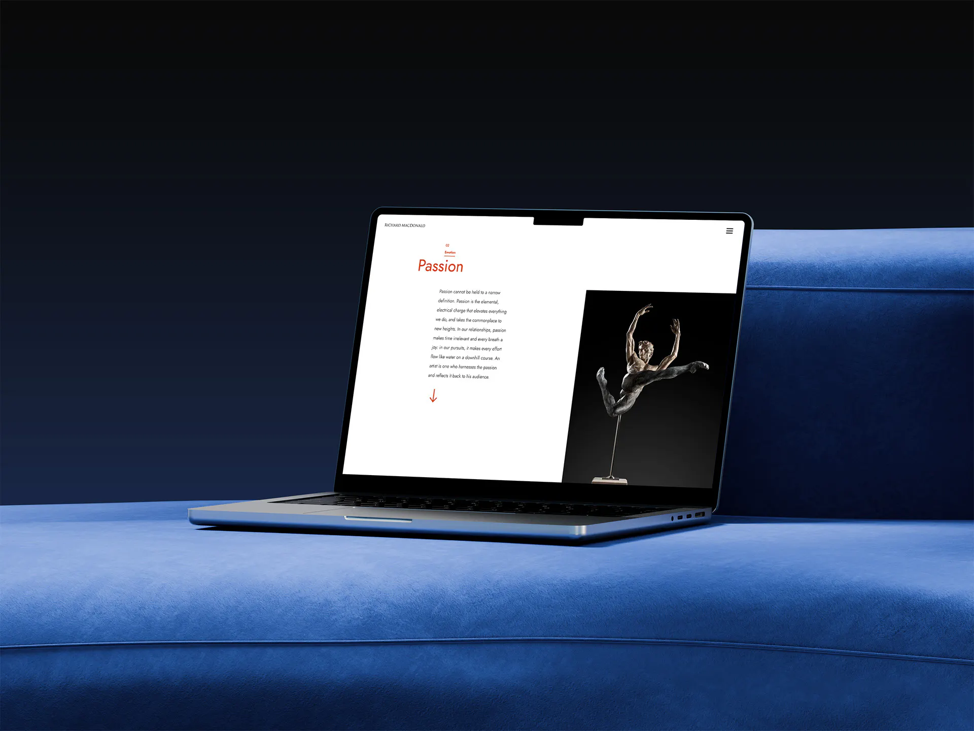 website mockup on imac