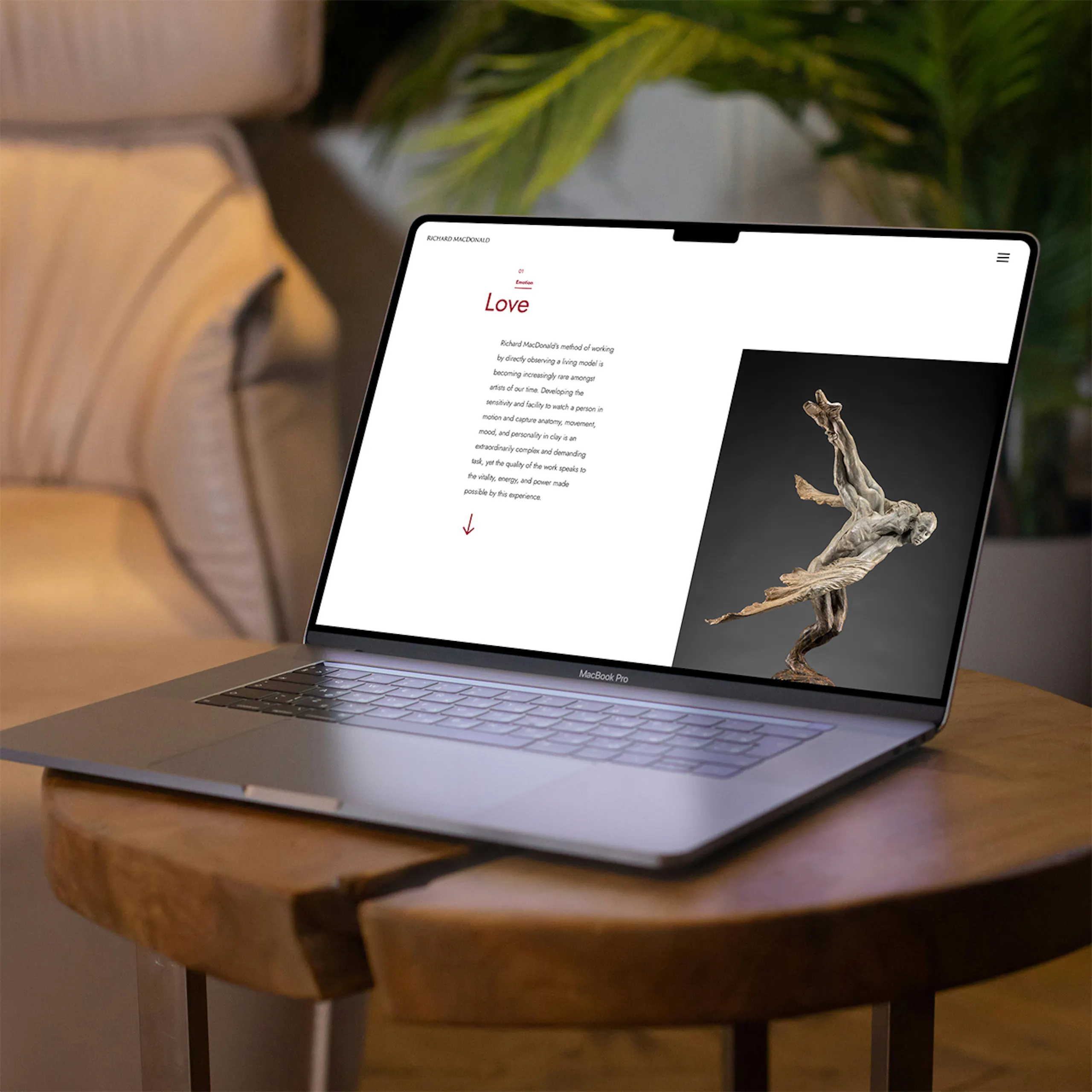mac on coffee table mockup