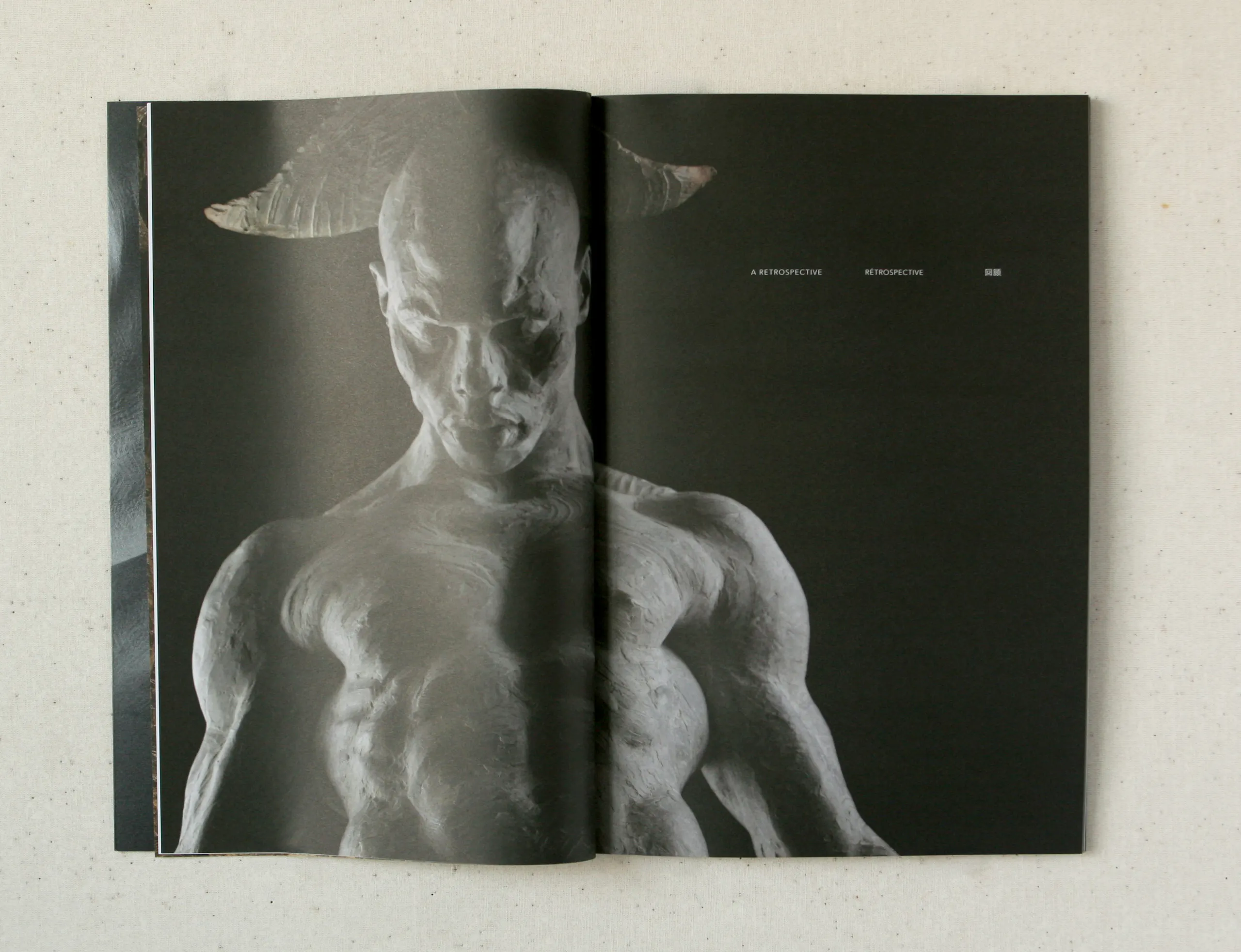 full spread of sculpture