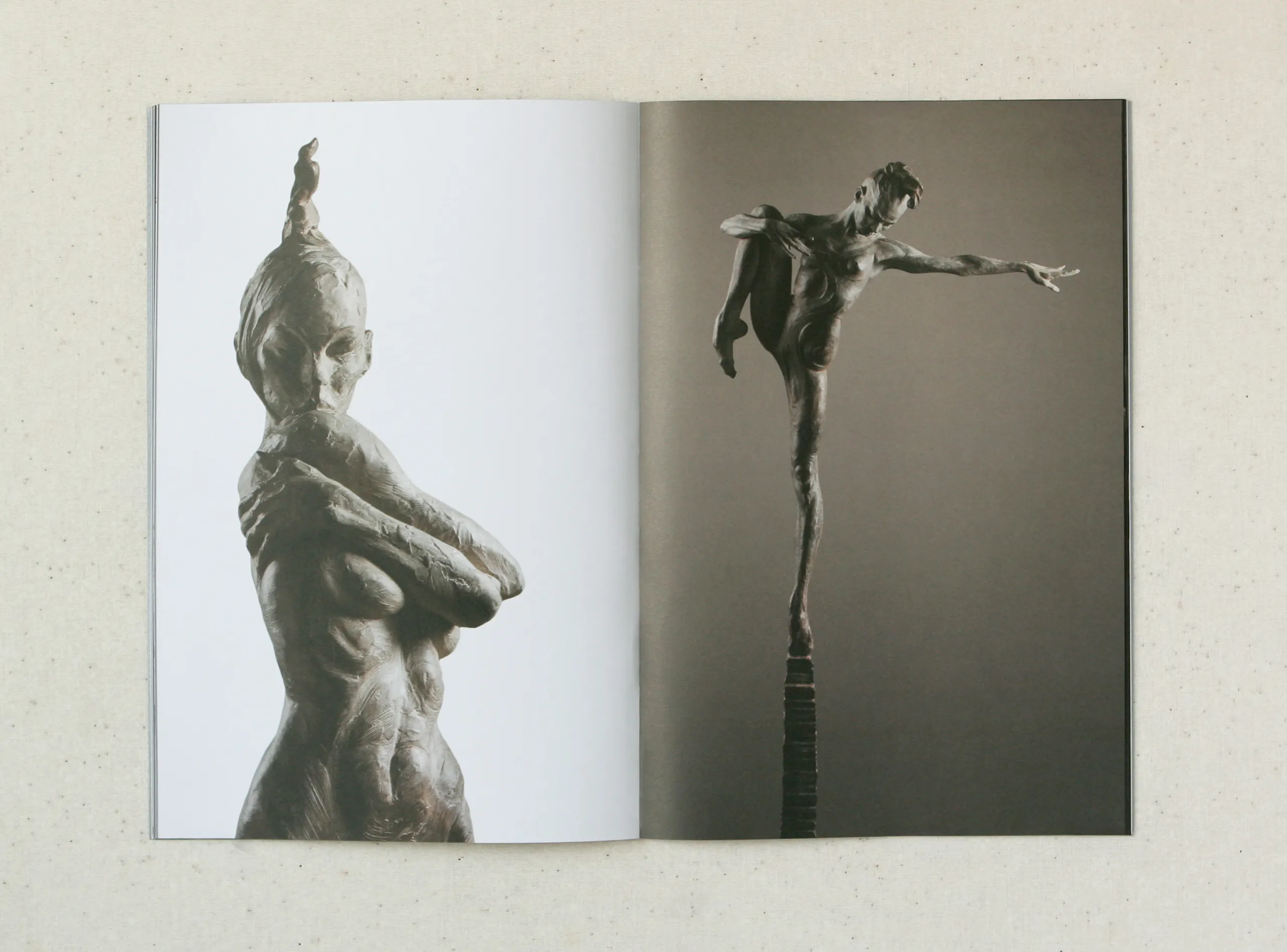 two pages of sculptures