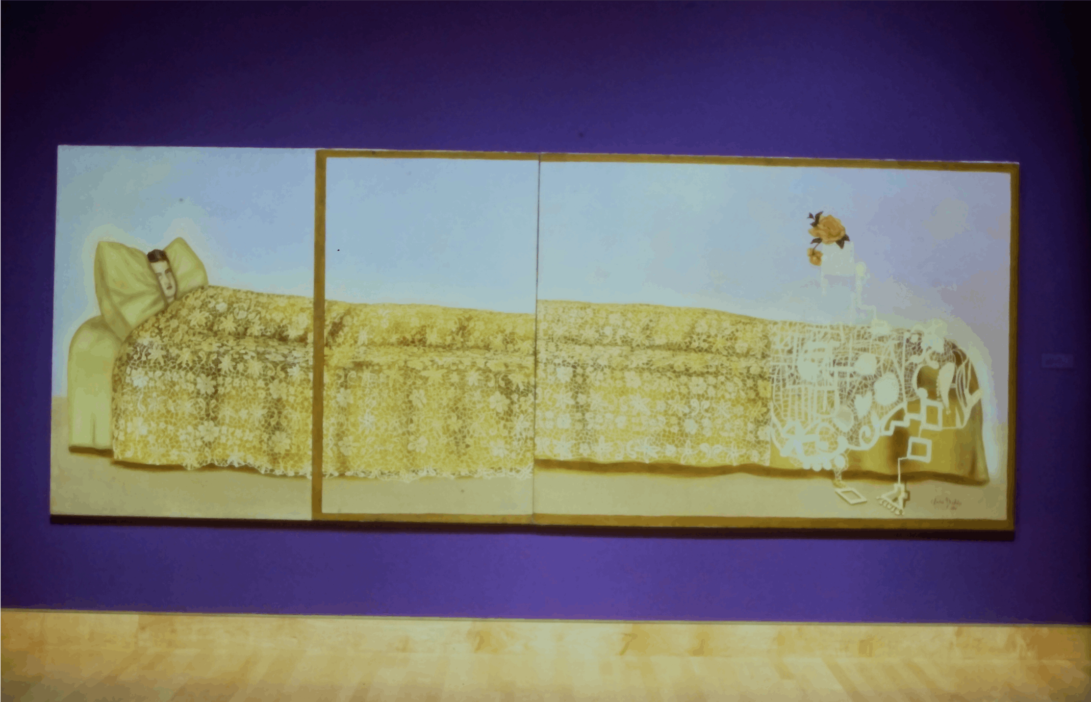 Julio Galan, Rome, 1990, oil on canvas, 63x165