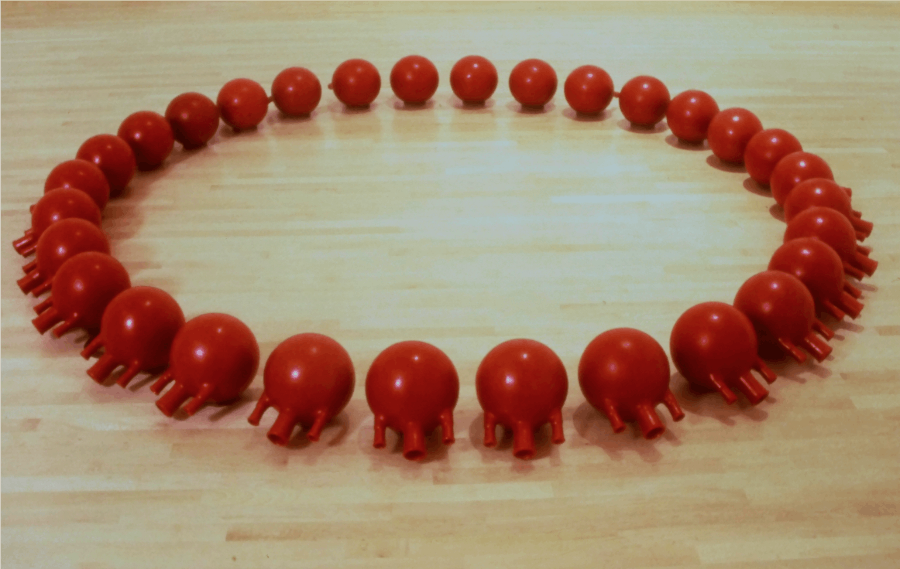 Heart Ring, 1994, tinted beeswax, 100 inch diameter