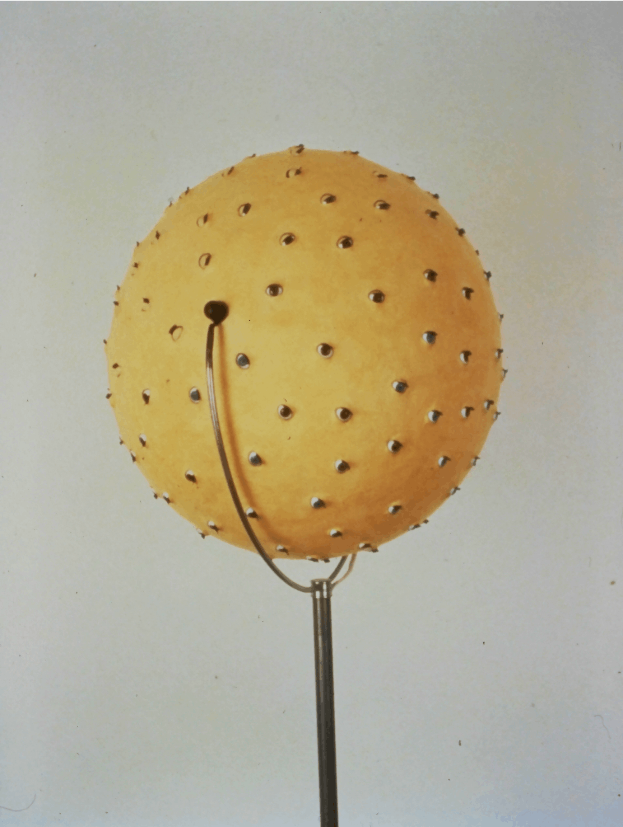 Eye Globe, 1992, steel, plastic, and dolls eyes, 66x16x16