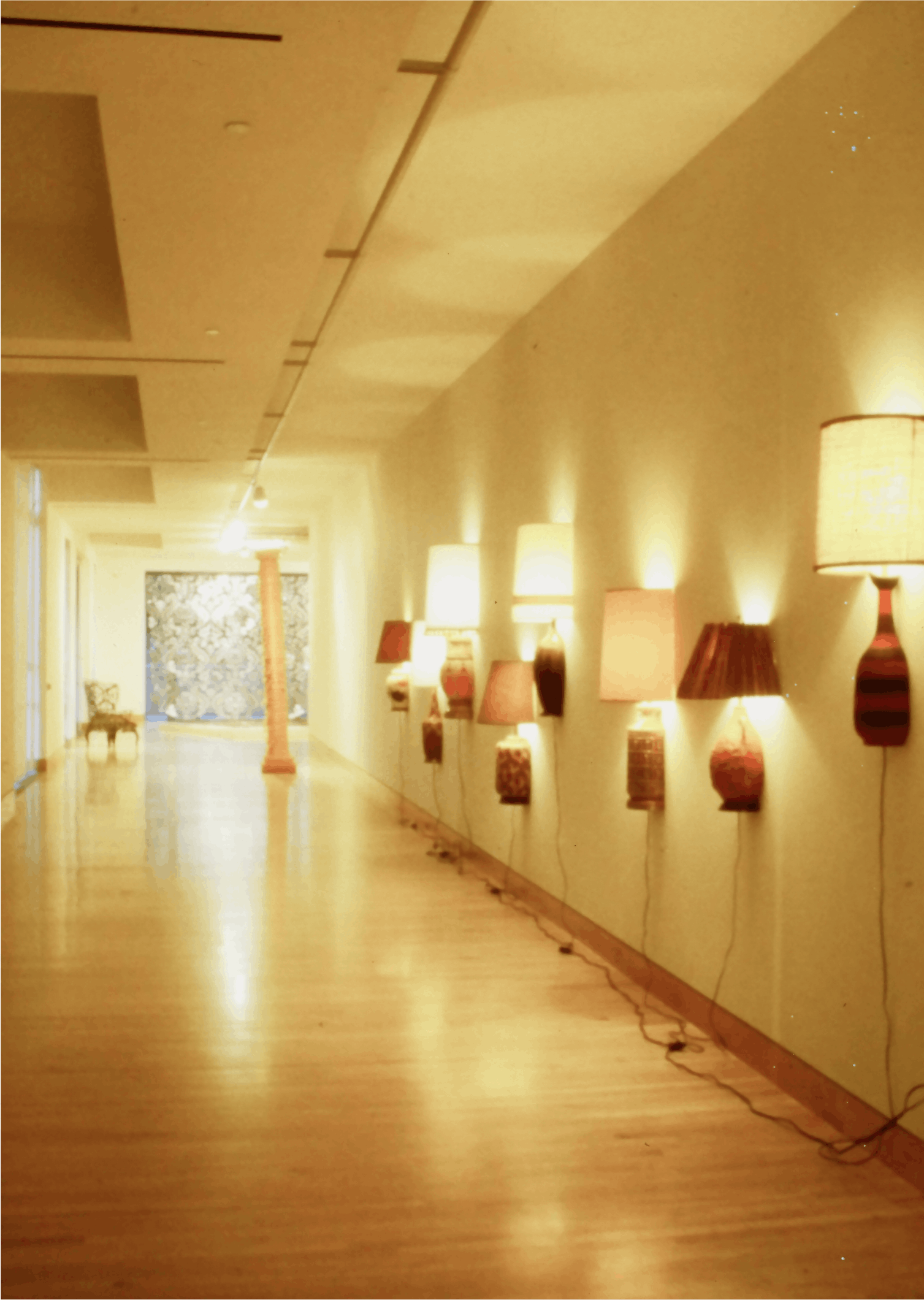 Roman de Salvo, Relief Lamps of Inner Warmth, 1996, mixed media, overall installation 96x360