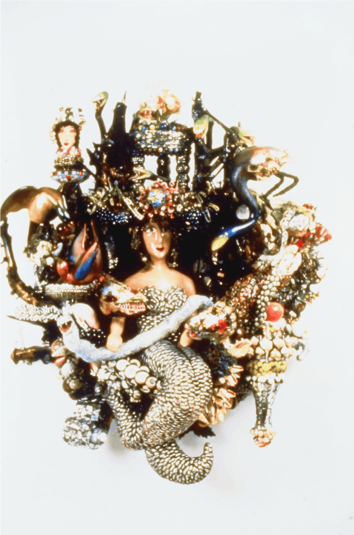 Judy Onofrio, A Mermaid and two Fish with Teeth, 1995, mixed media, 53x49x22