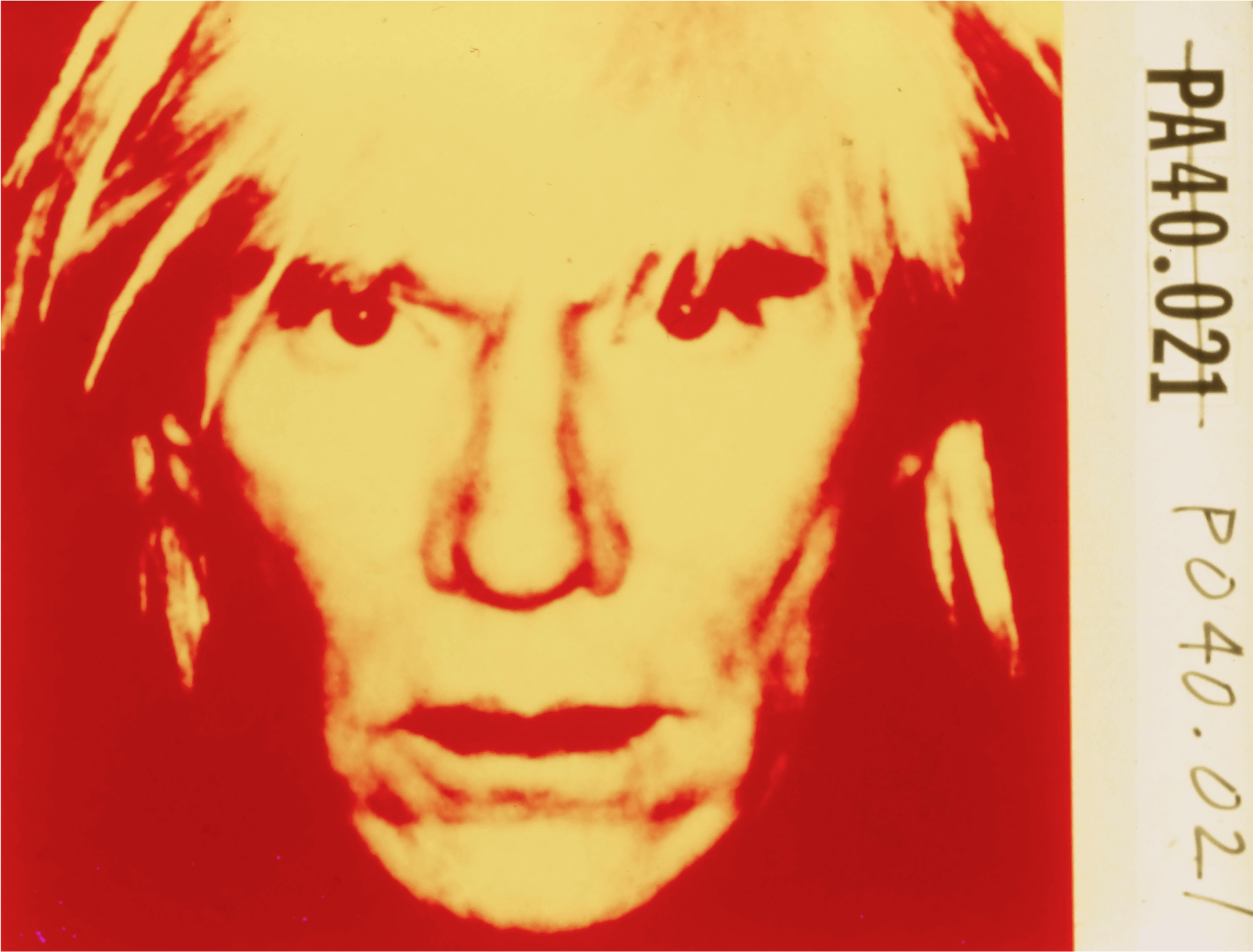Andy Warhol, Self-portrait, 1986, synthetic polymer paint and silkscreen ink on canvas, 40x40 