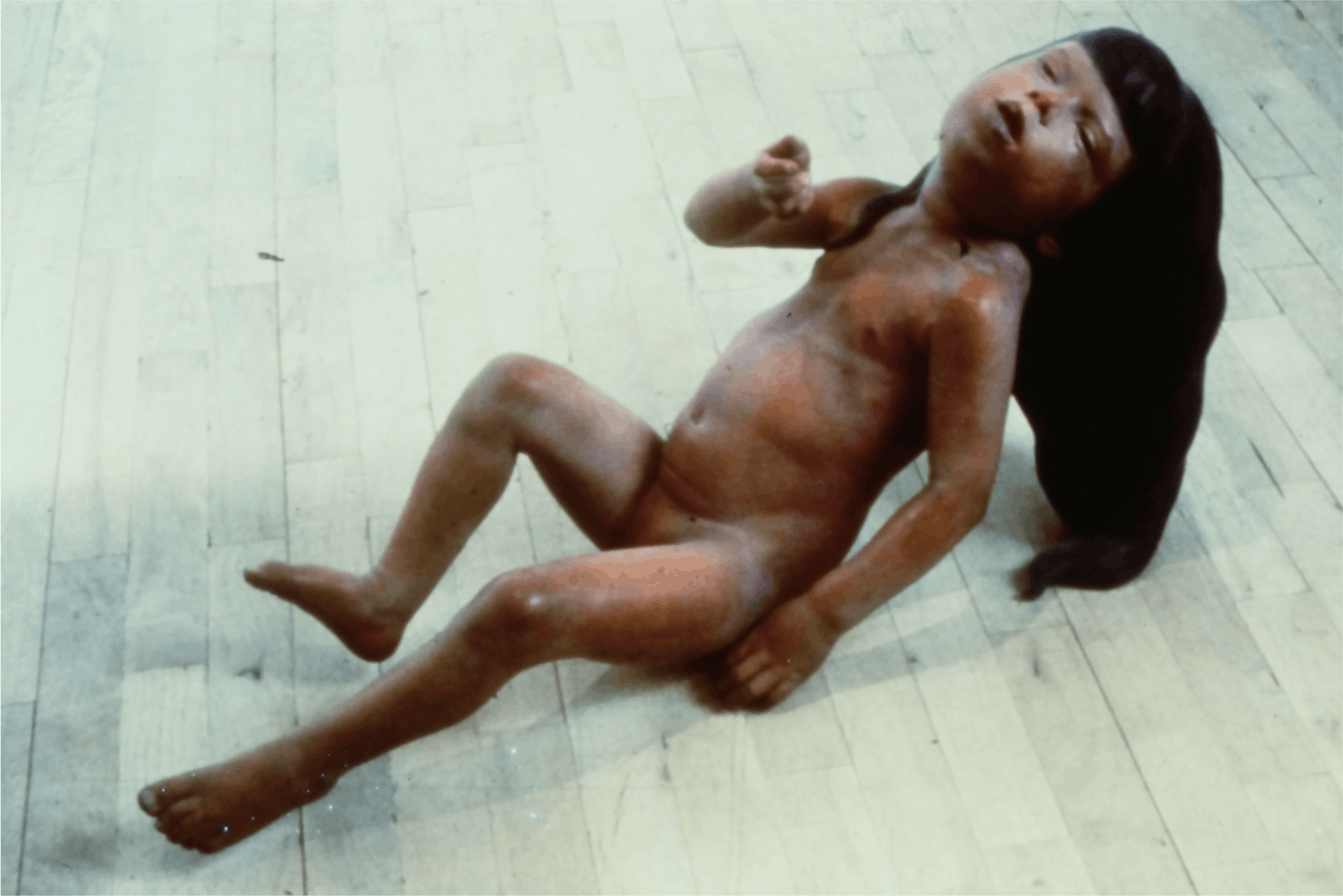Judy Fox, Saint Theresa, 1993, Hydrostone and casein, 33x11x15 