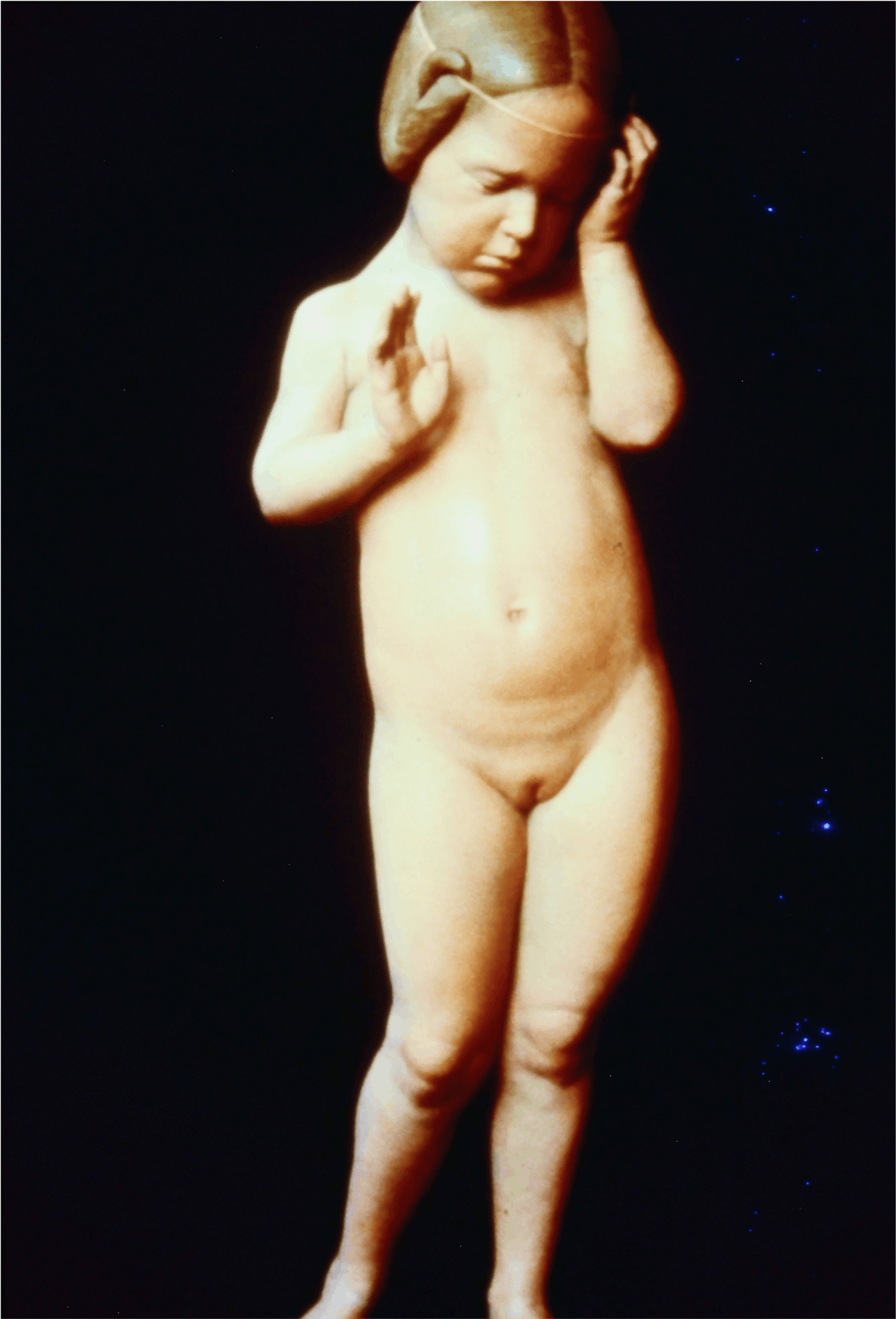 Judy Fox, The Virgin Mary, 1993, Hydrostone and casein, 37x11x7. 