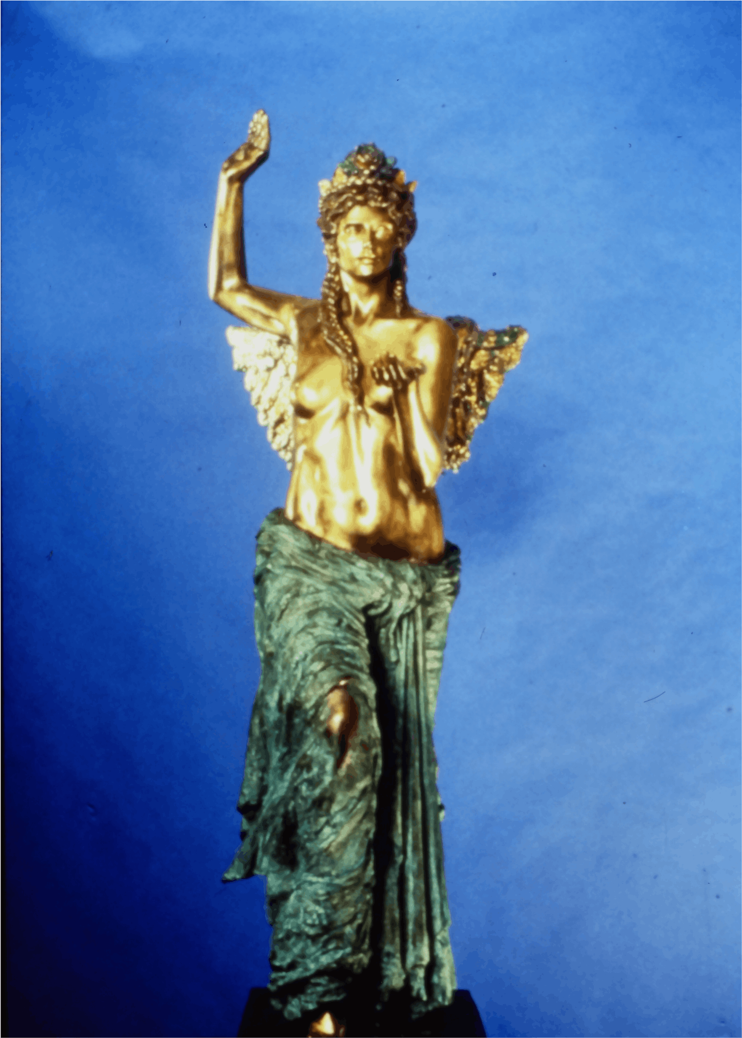 Audrey Flack, Islandia: /goddess of the Healing Waters, 1988, Patinated and gilded bronze, 66x38