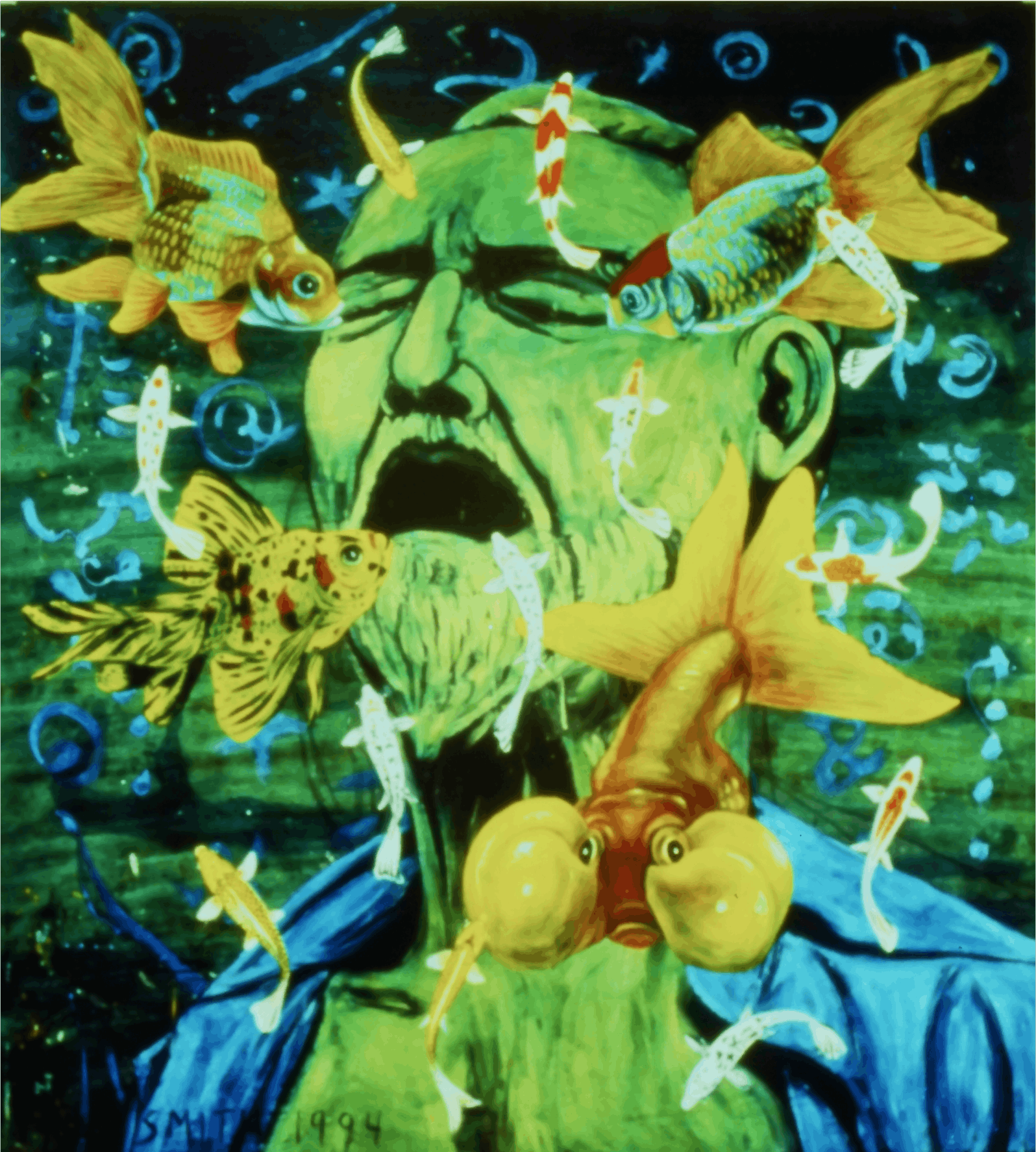 Ray Smith, Ezra Pound VI, 1994, oil and acrylic on canvas, 144x132 