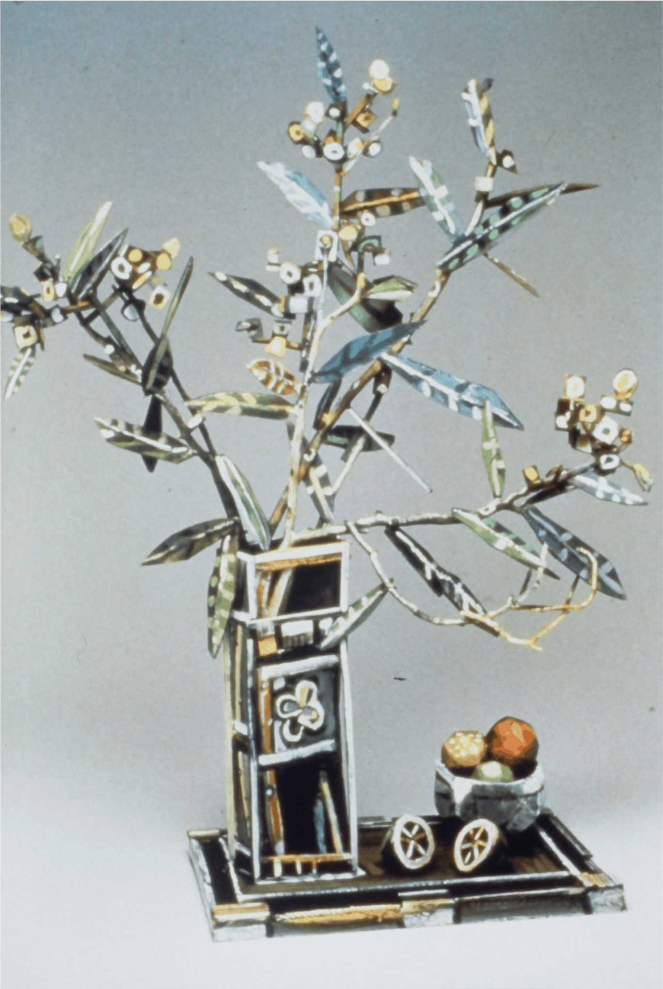 David Bates, Cannas & Lemons, Polychromed bronze, 48x26x13