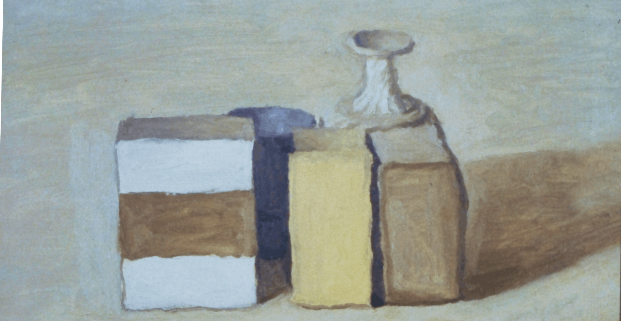 Giorgio Morandi, Still Life, 1953, oil on canvas 20x40cm