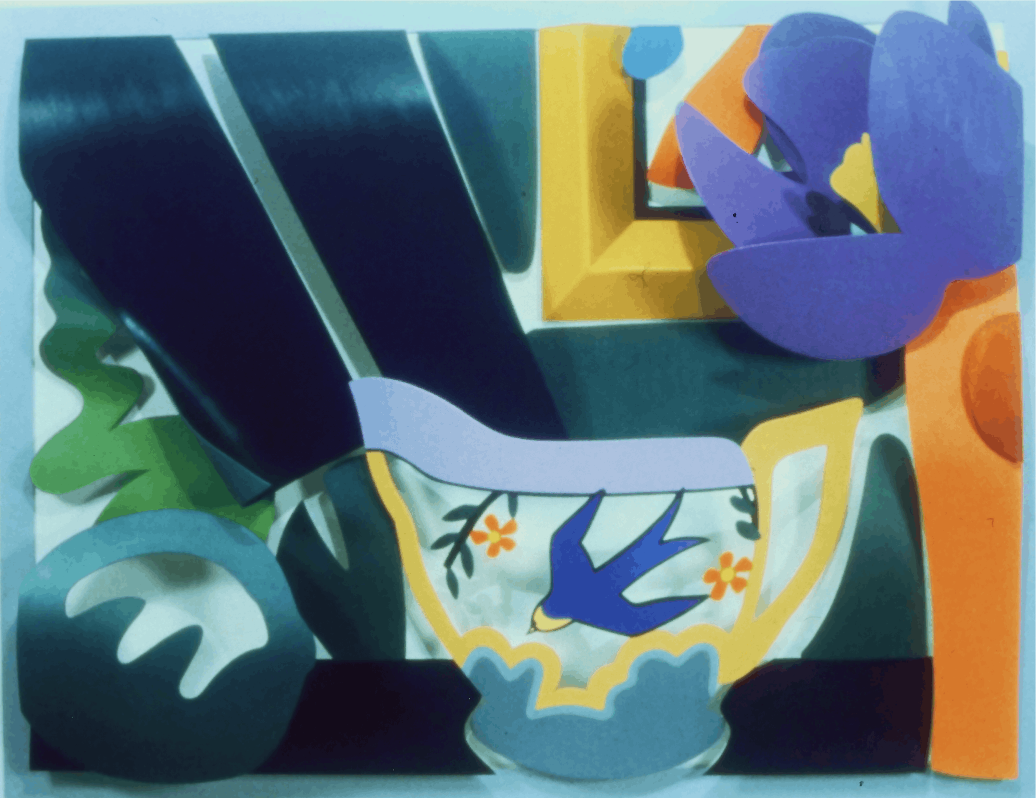 Tom Wesselmann, Still Life with Made in Japan Pitcher, 1993, oil on cutout aluminium, 57x74x15