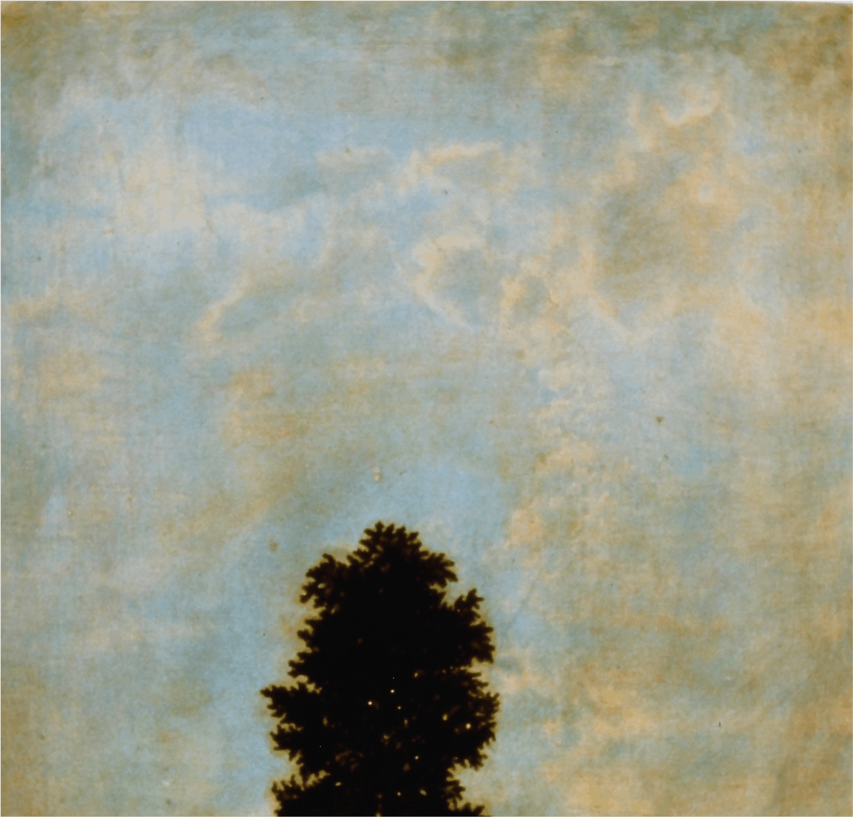 Joan Nelson, Untitled #232, 1989, oil on wax and wood, 15x15