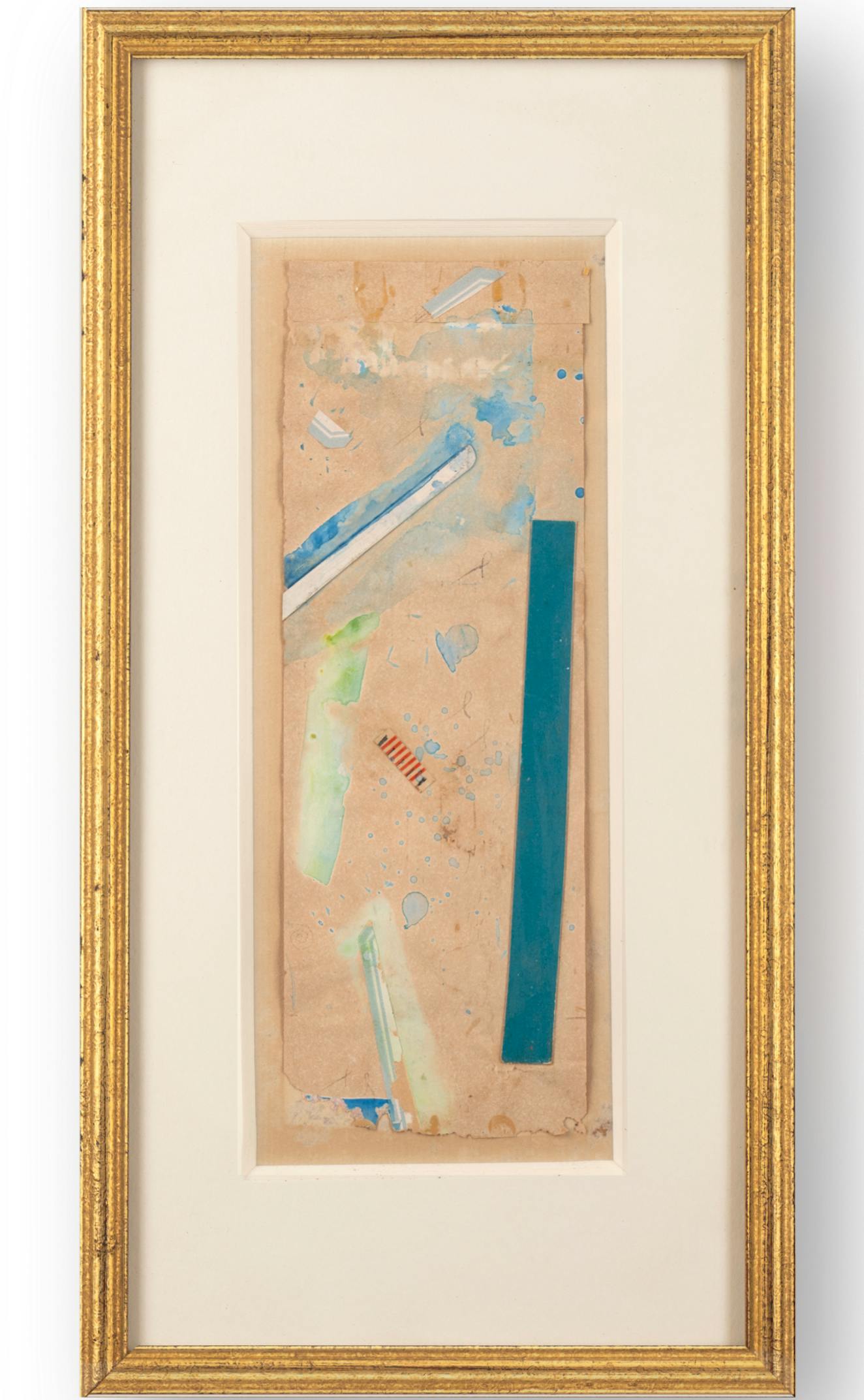 Italo Scanga
Watercolor on Campbell soup label, 12 x 6 ¼ in