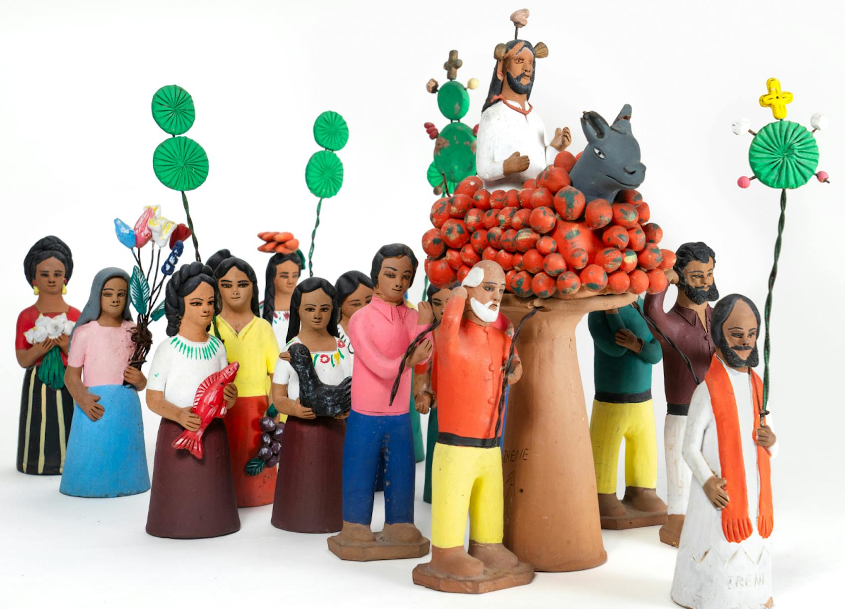 The Aguilar Family
Assorted Figurines Representing Oaxacan Ceremonies (funeral, parade, wedding), 1980 Terracotta, paint