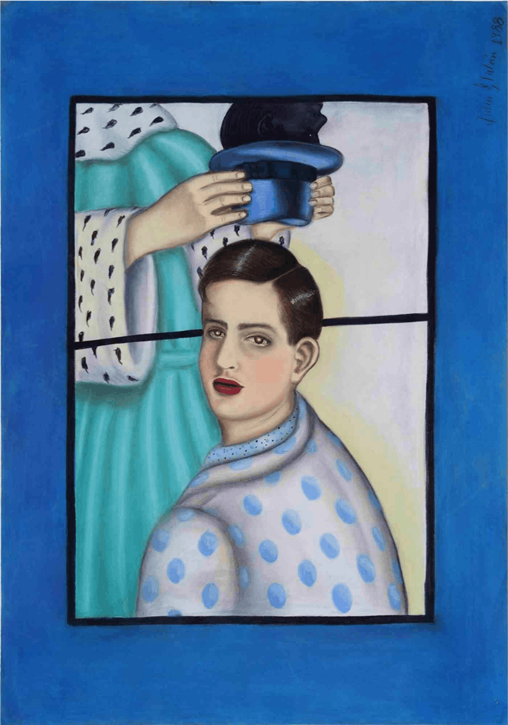 Julio Galán, Sin Titulo, 1988, pastel on paper, 39.4 x 27.6
