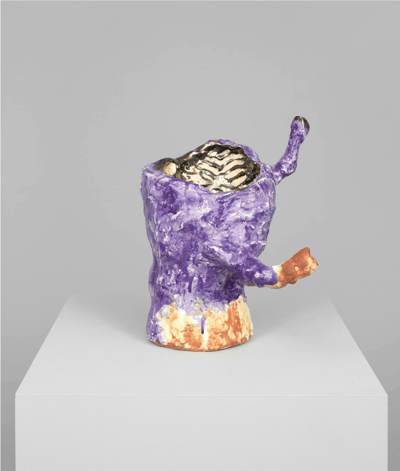 Arlene Shechet, Y Wabi N, 2007, Red clay and glaze, Dimensions Overall 12 3 4 × 1034 × 12 1 2in