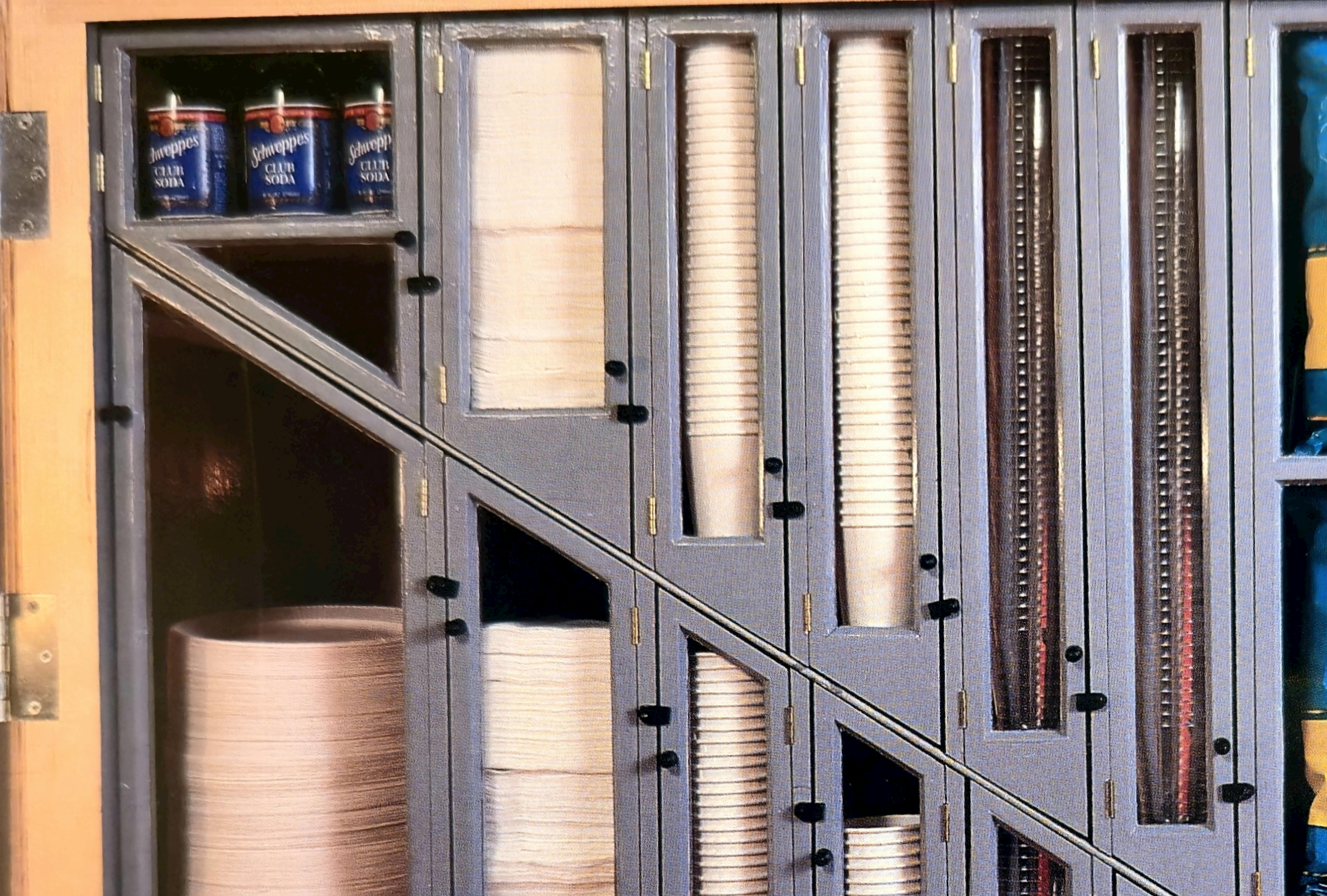 Parson's Kitchen (Detail), 1994, wood crate with mixed media