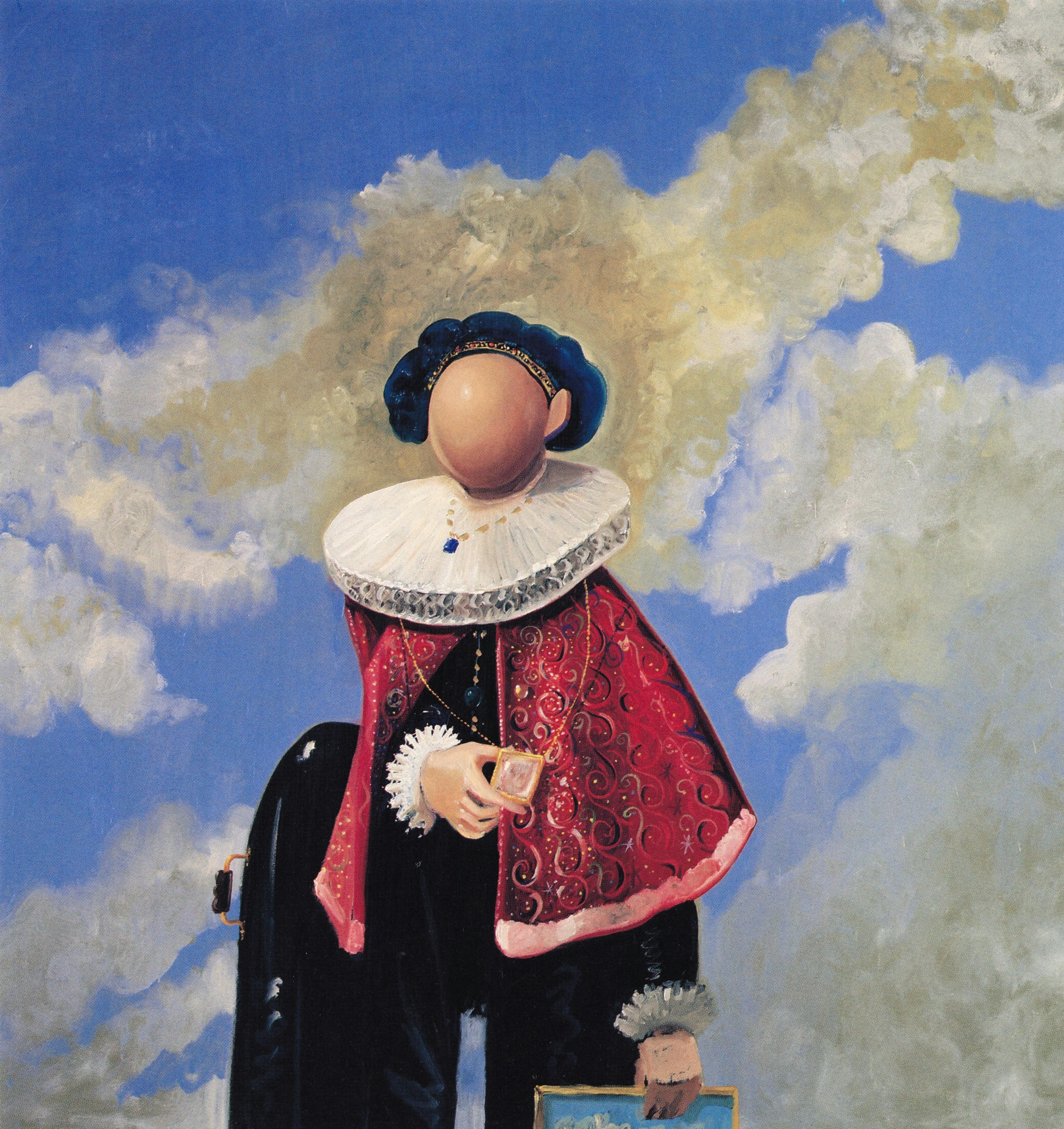 The Portable Artist, 1995, oil on canvas, 76 x 72 inches