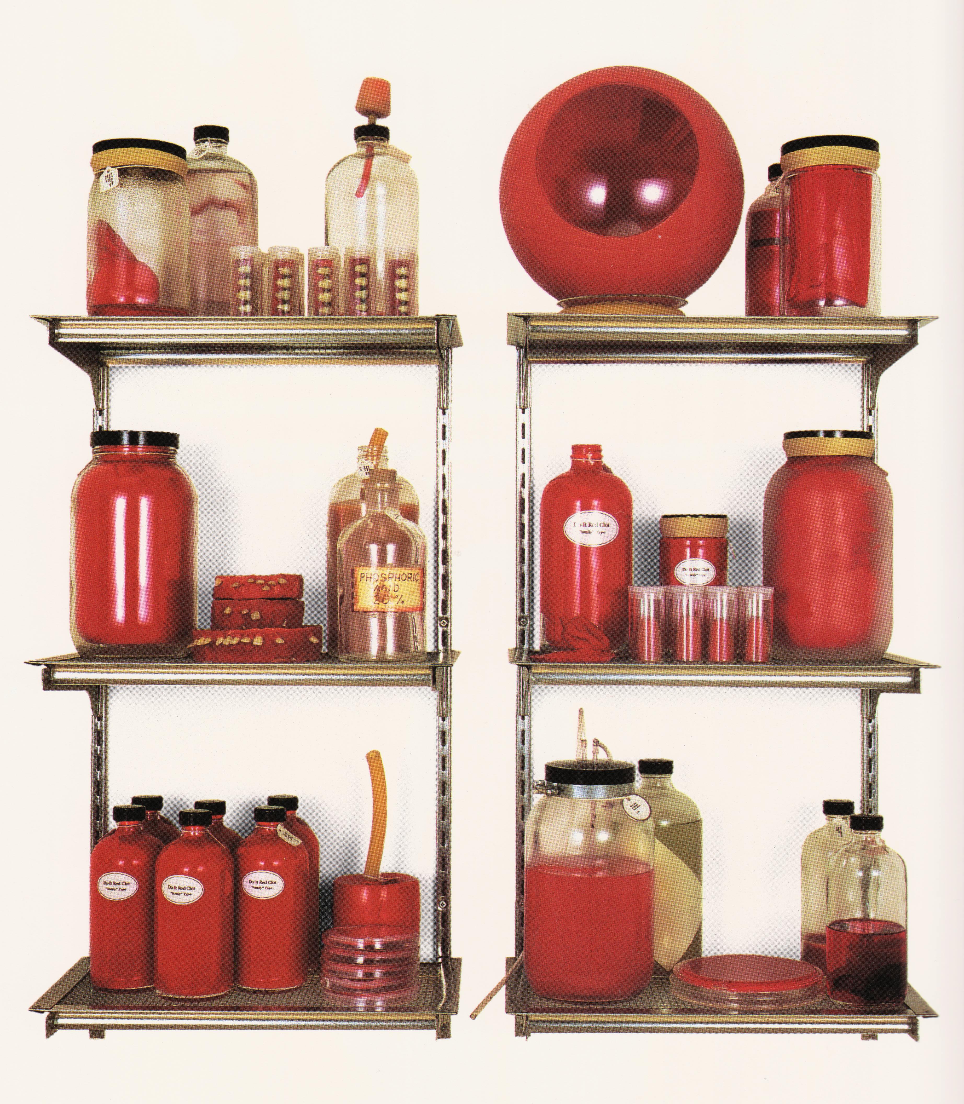 Rob Craigie, Red Clots, 1993, mixed media, 37 x 32 x 9 inches