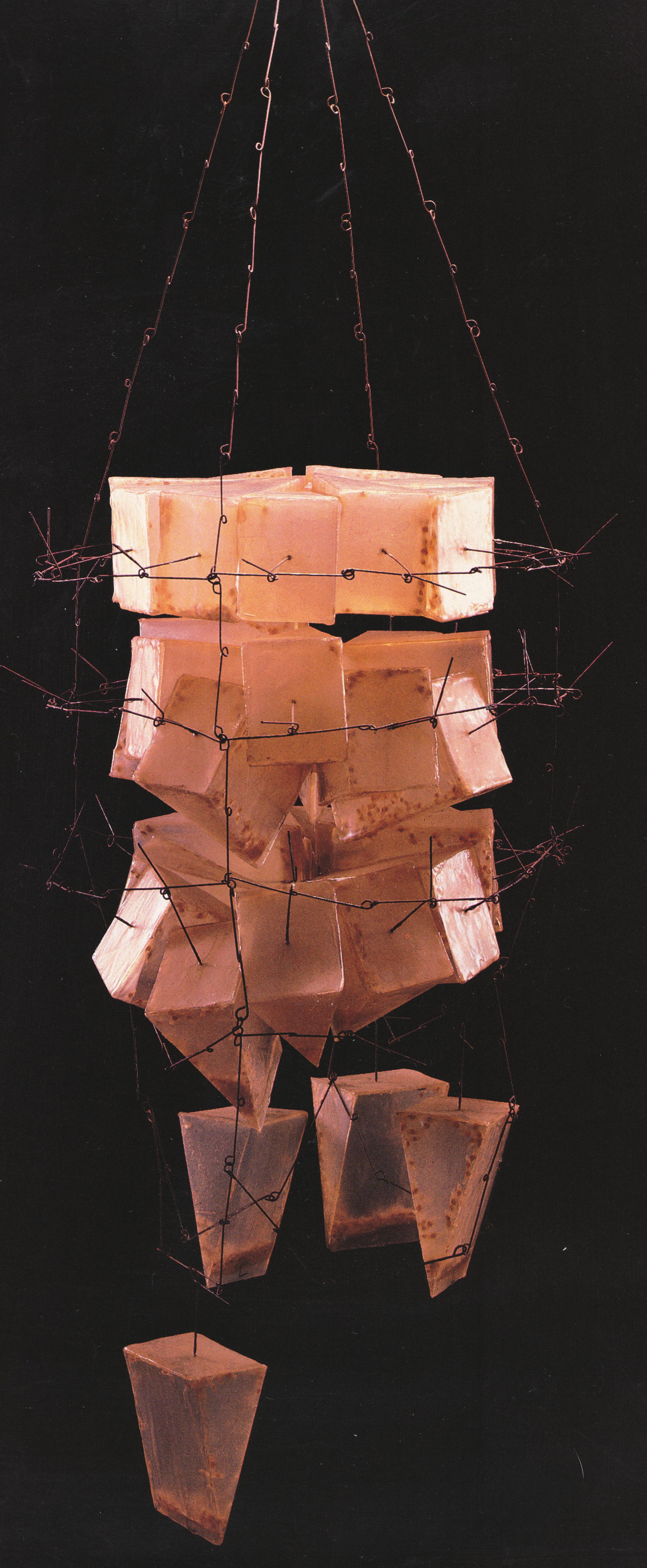 Circumscription, 1994, plastic, seed, and wire, 39 x 12 x 12 inches