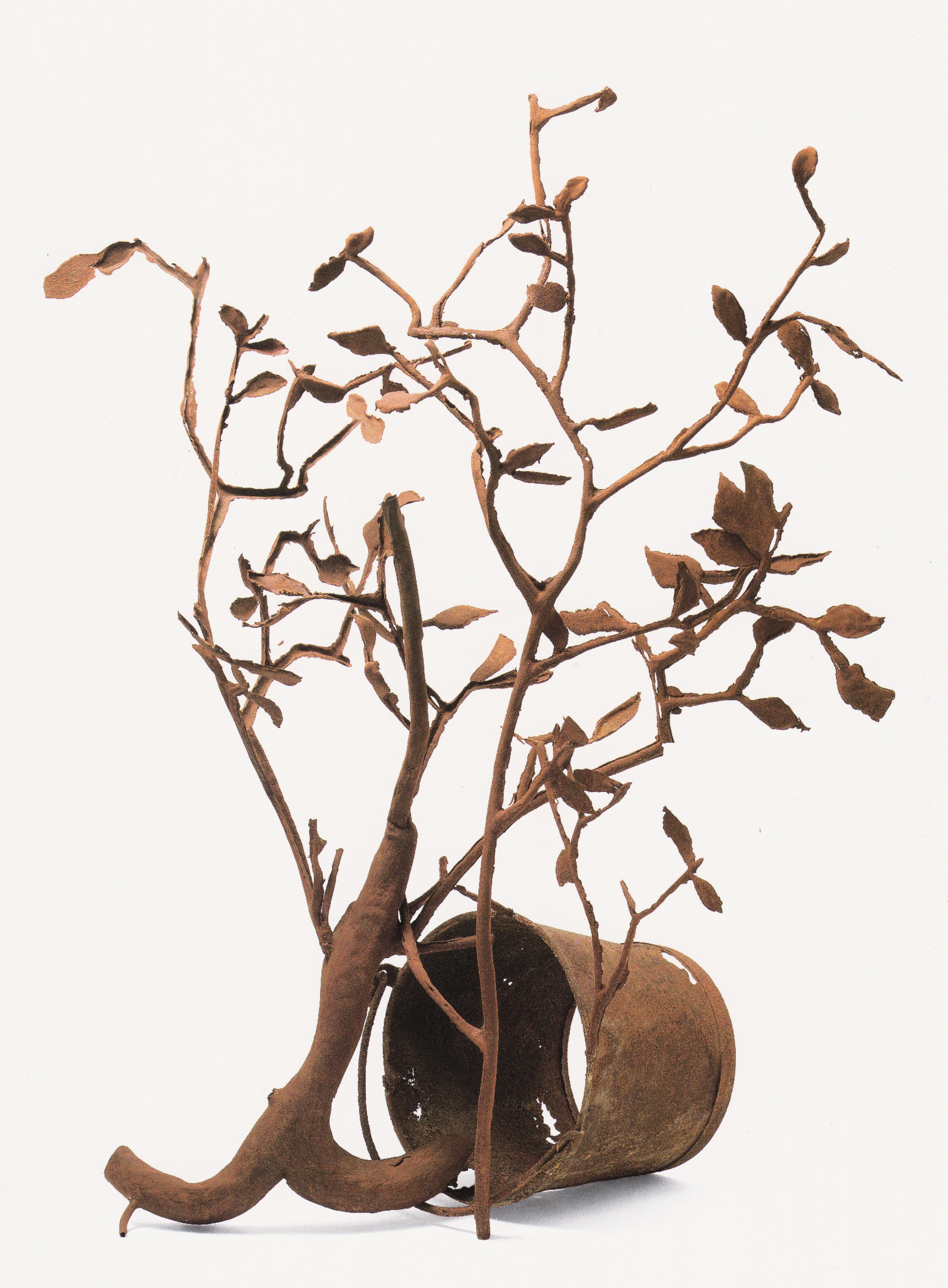 Robert Lobe, Bucket with Abstraction, 1994. steel, 42 x 42 x 22 inches