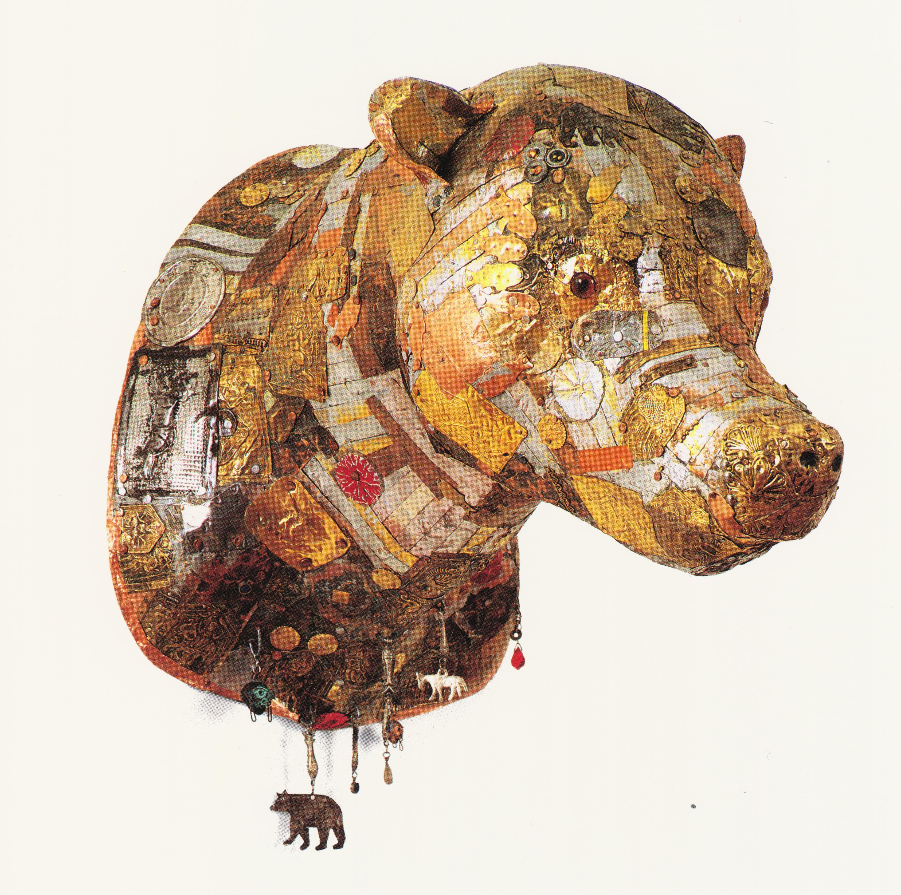 Sherry Markovitz, Metalhead, 1992, Fiberglass, papier-mache and metal, 20 x 13 x 22 inches